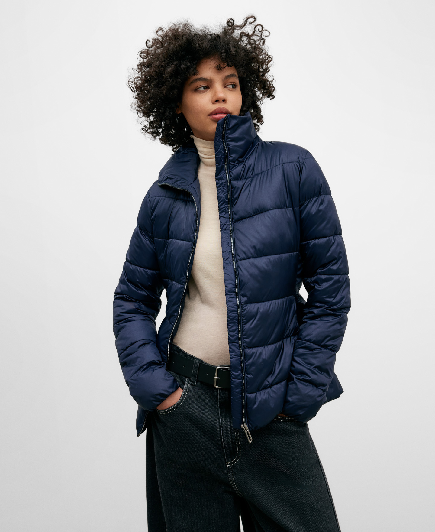 Padded nylon jacket for women image number 0