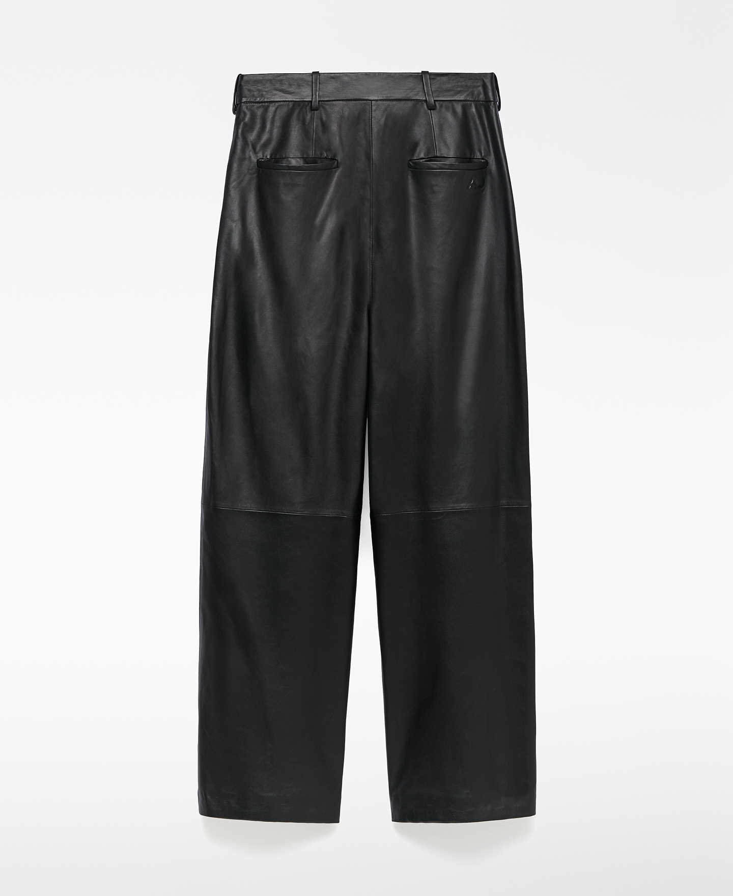 Pantalón pinzas piel mujer image number 5