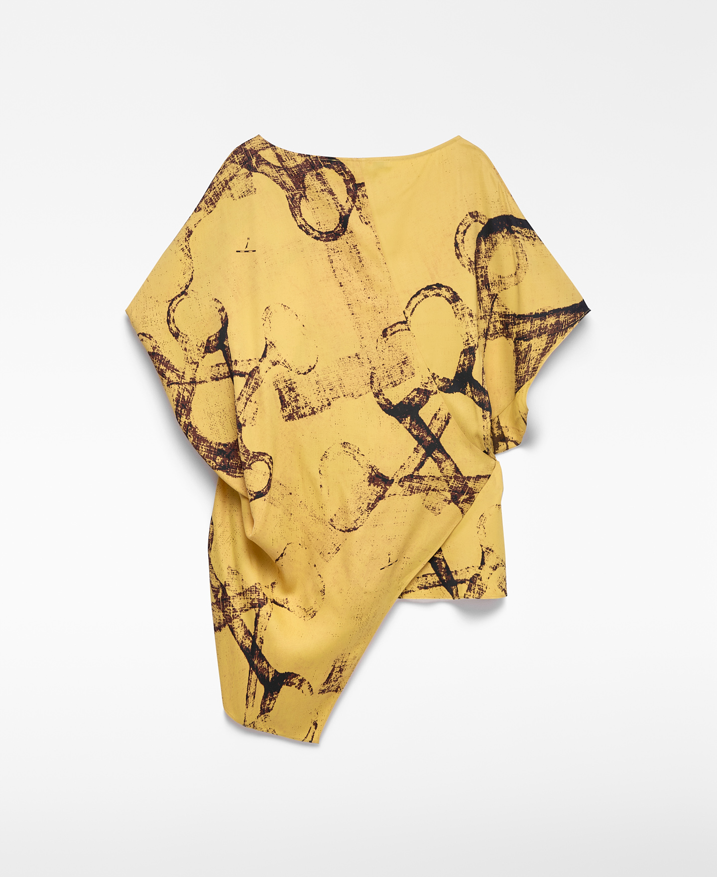Printed draped top woman image number 5