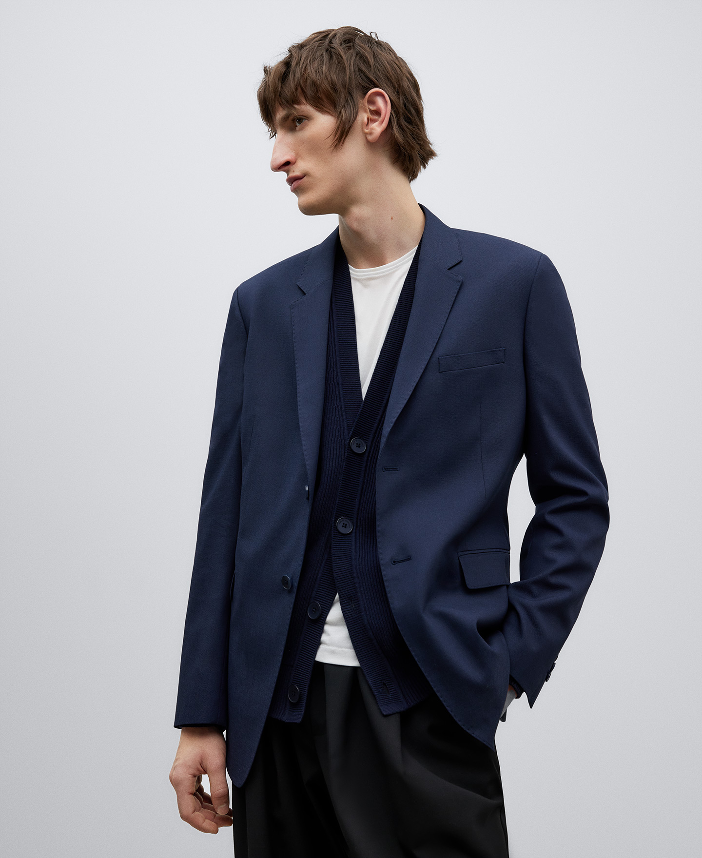 Blazer dos botones azul marino hombre