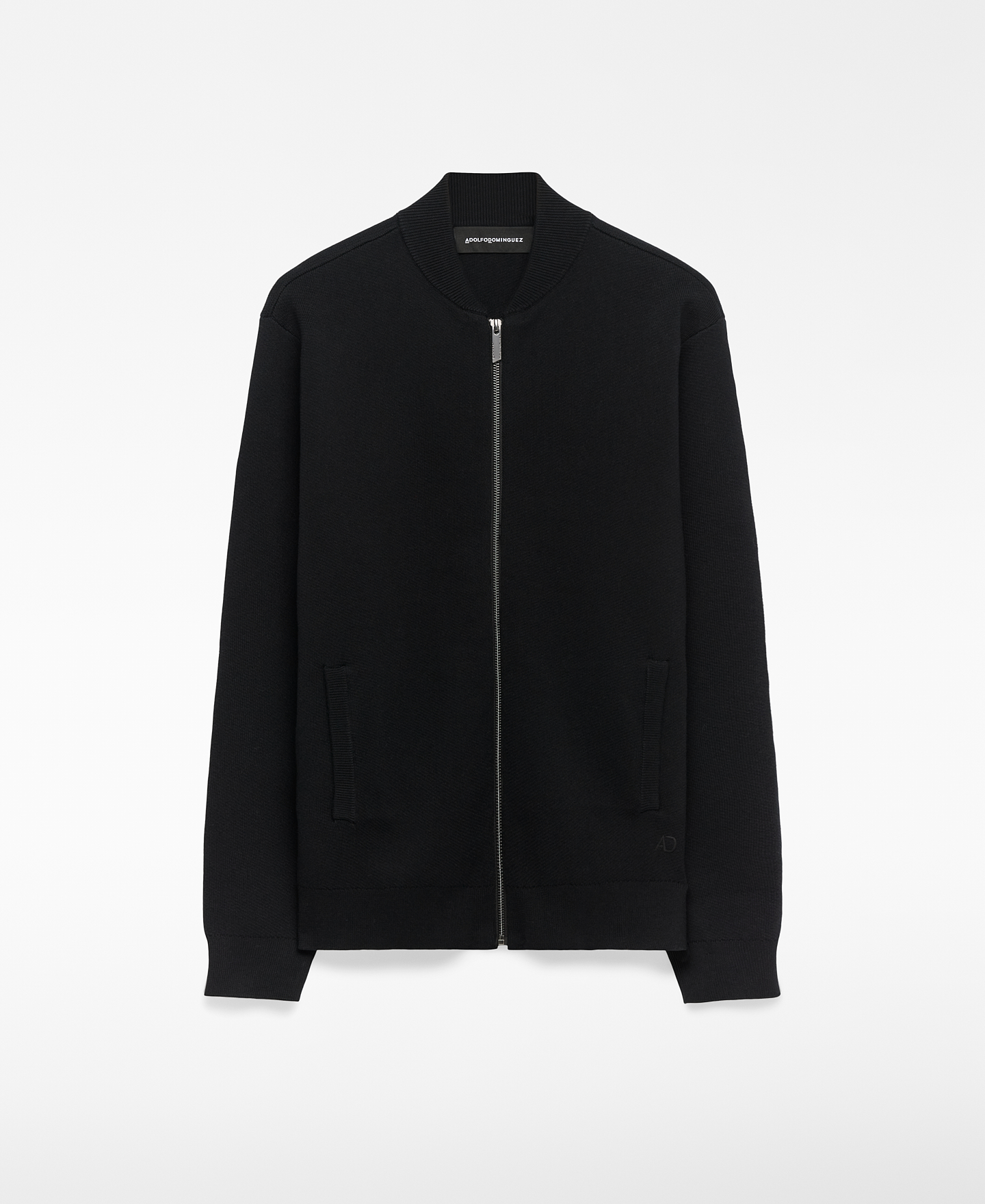 Bomber neck knit cardigan image number 4
