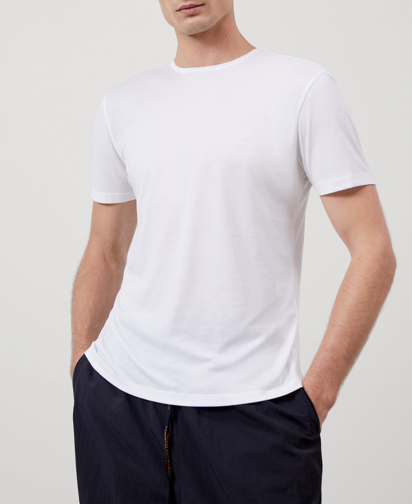 Lyocell crew neck t-shirt image number 0