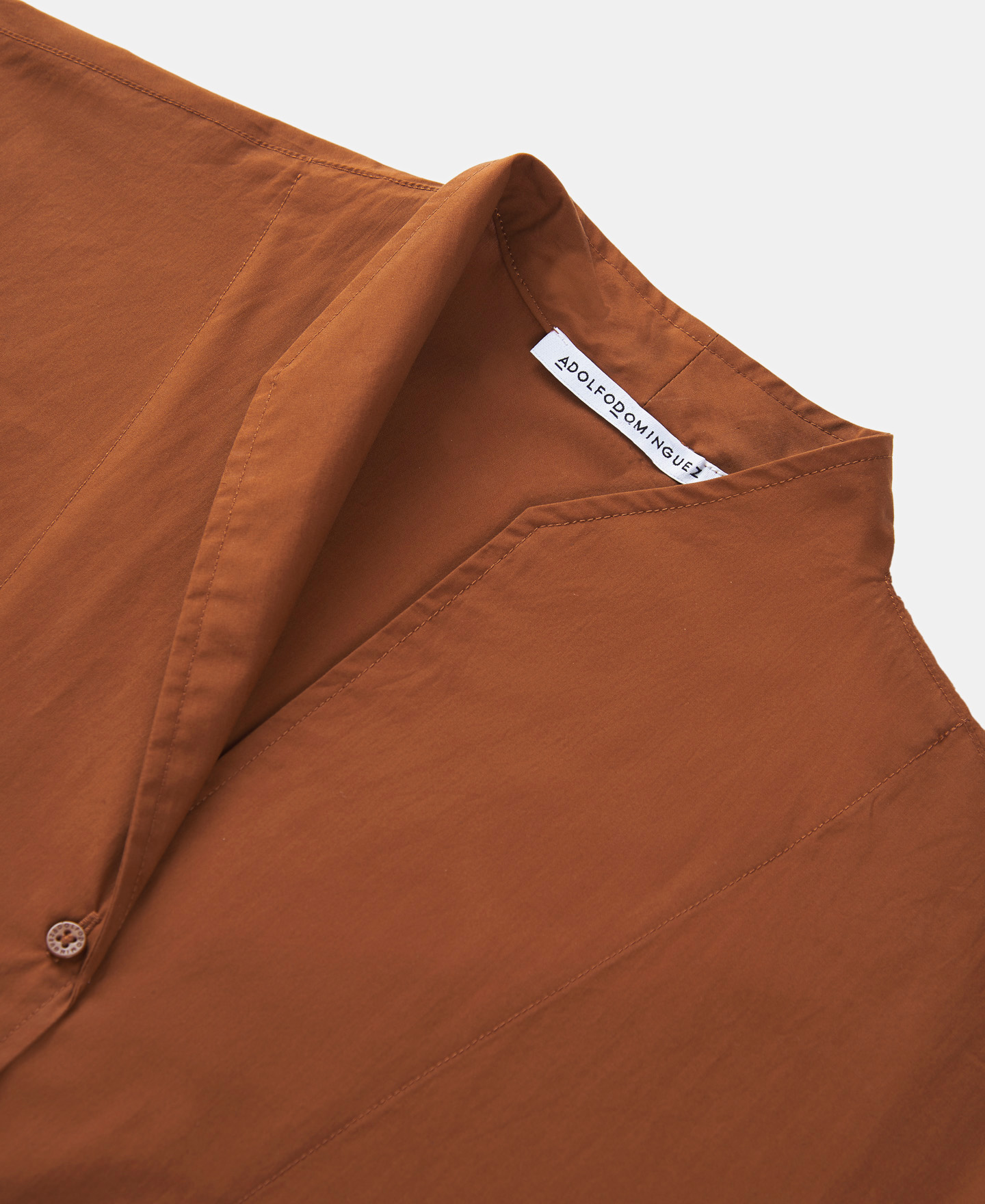 Camisa caramelo en algodón image number 6