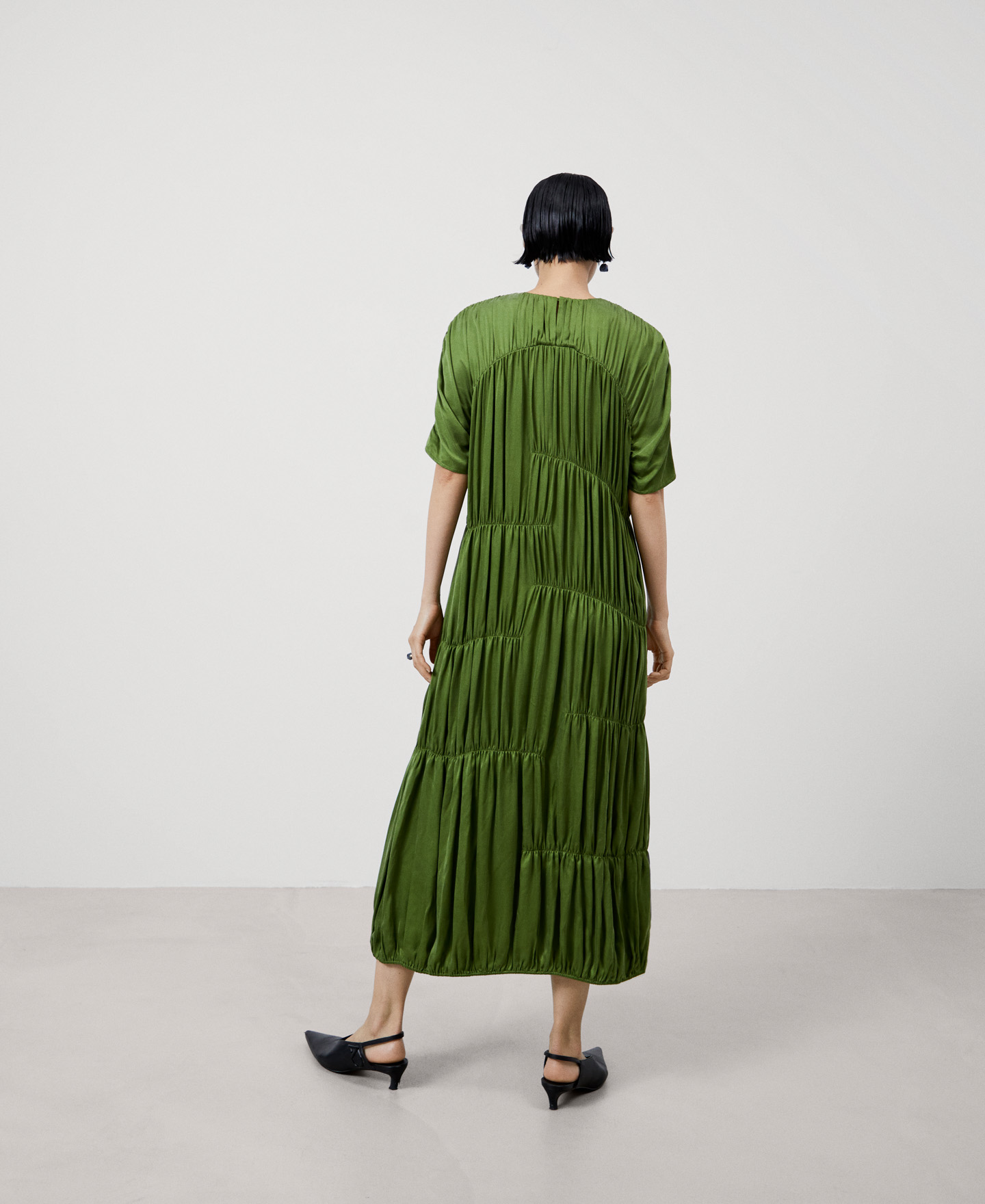 Cupro midi dress image number 2