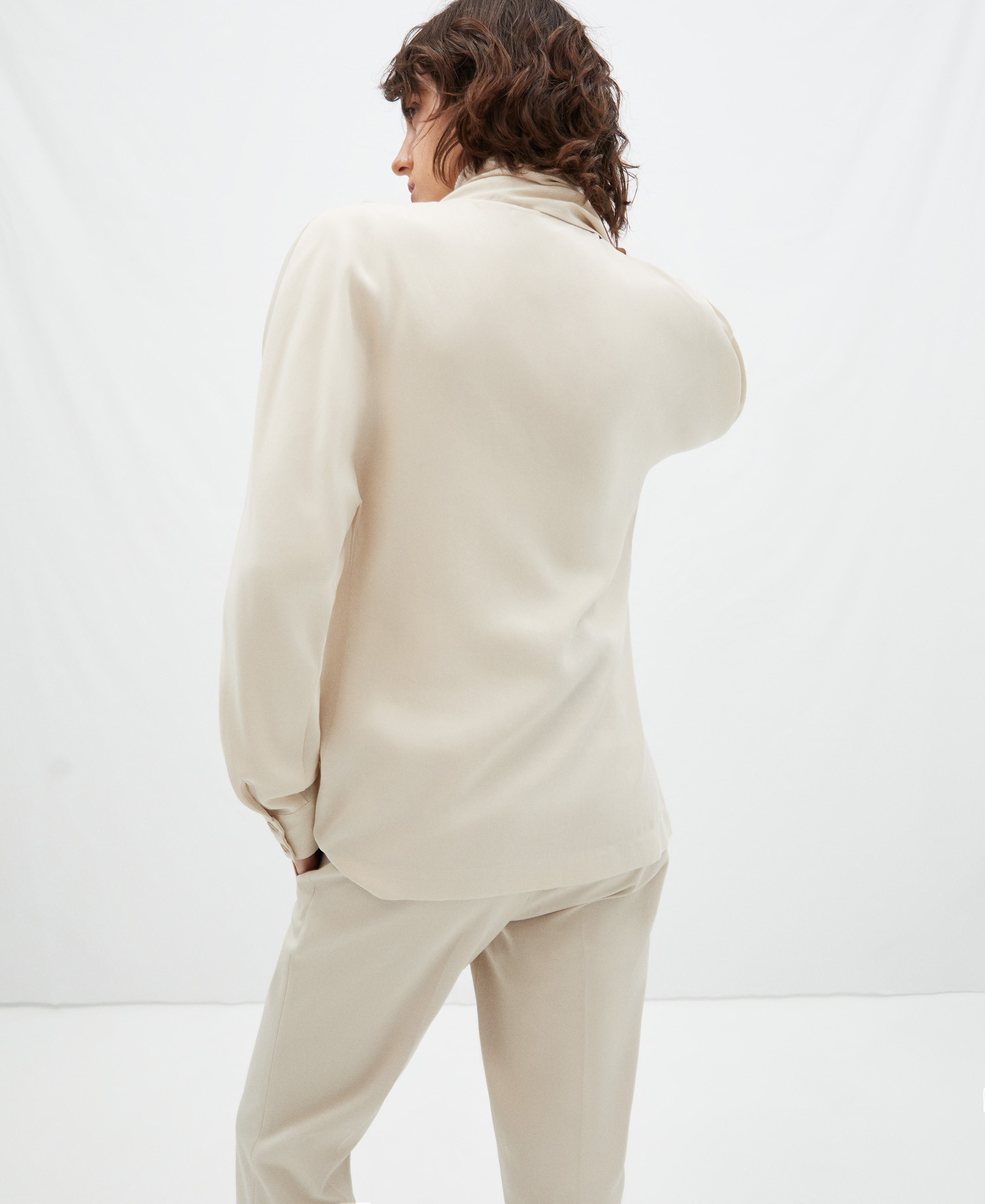 Shirt with bow detail image number 2