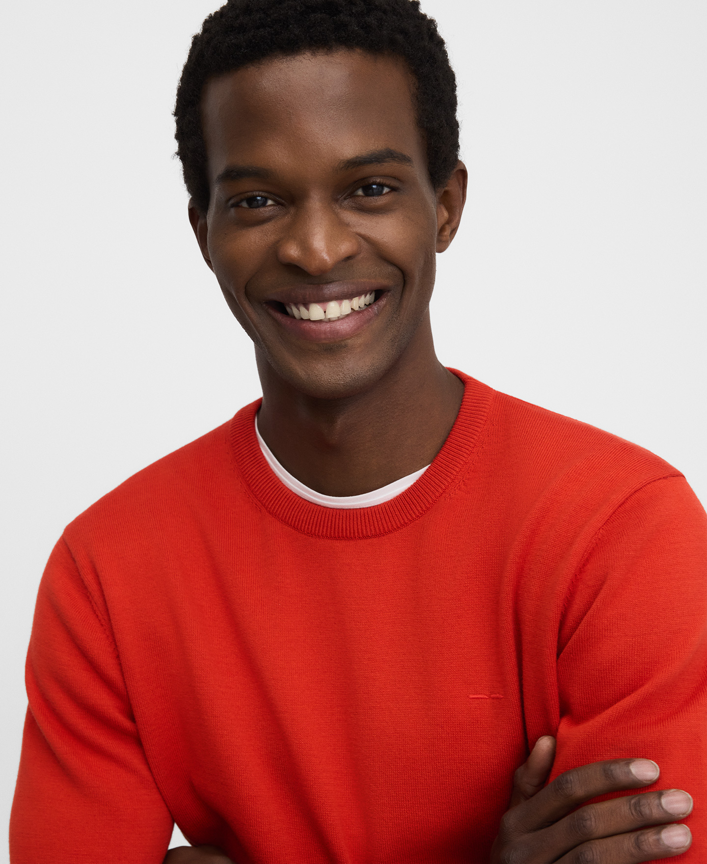 Organic cotton crew collar sweater image number 3