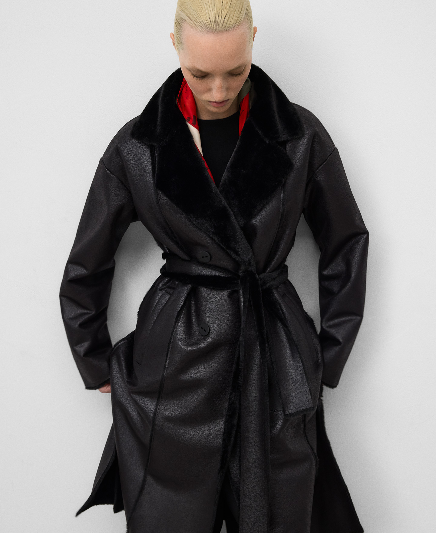 Non-Leather double-faced coat woman image number 4