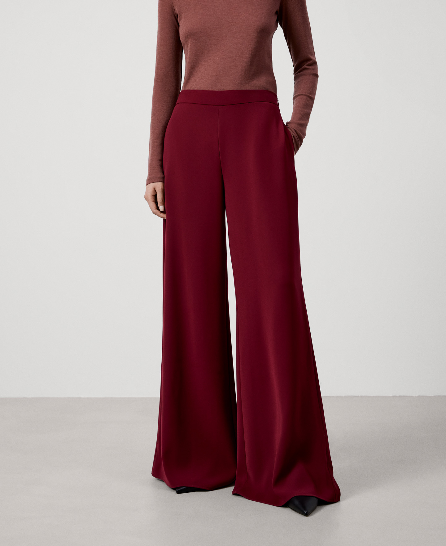 Loose recycled polyester trousers image number 0