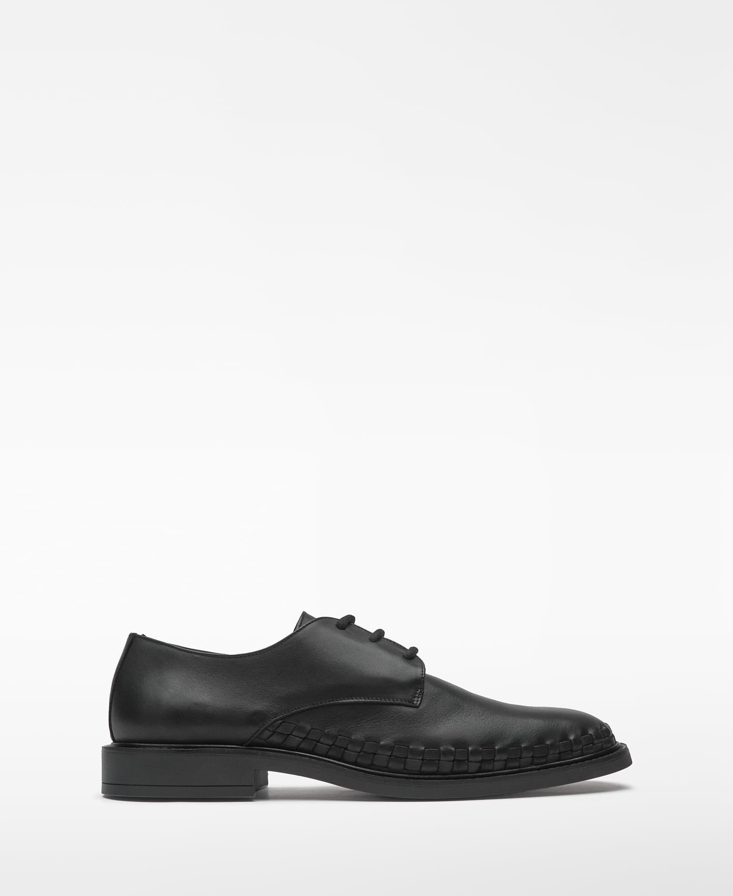 Derby leather shoe man image number 0