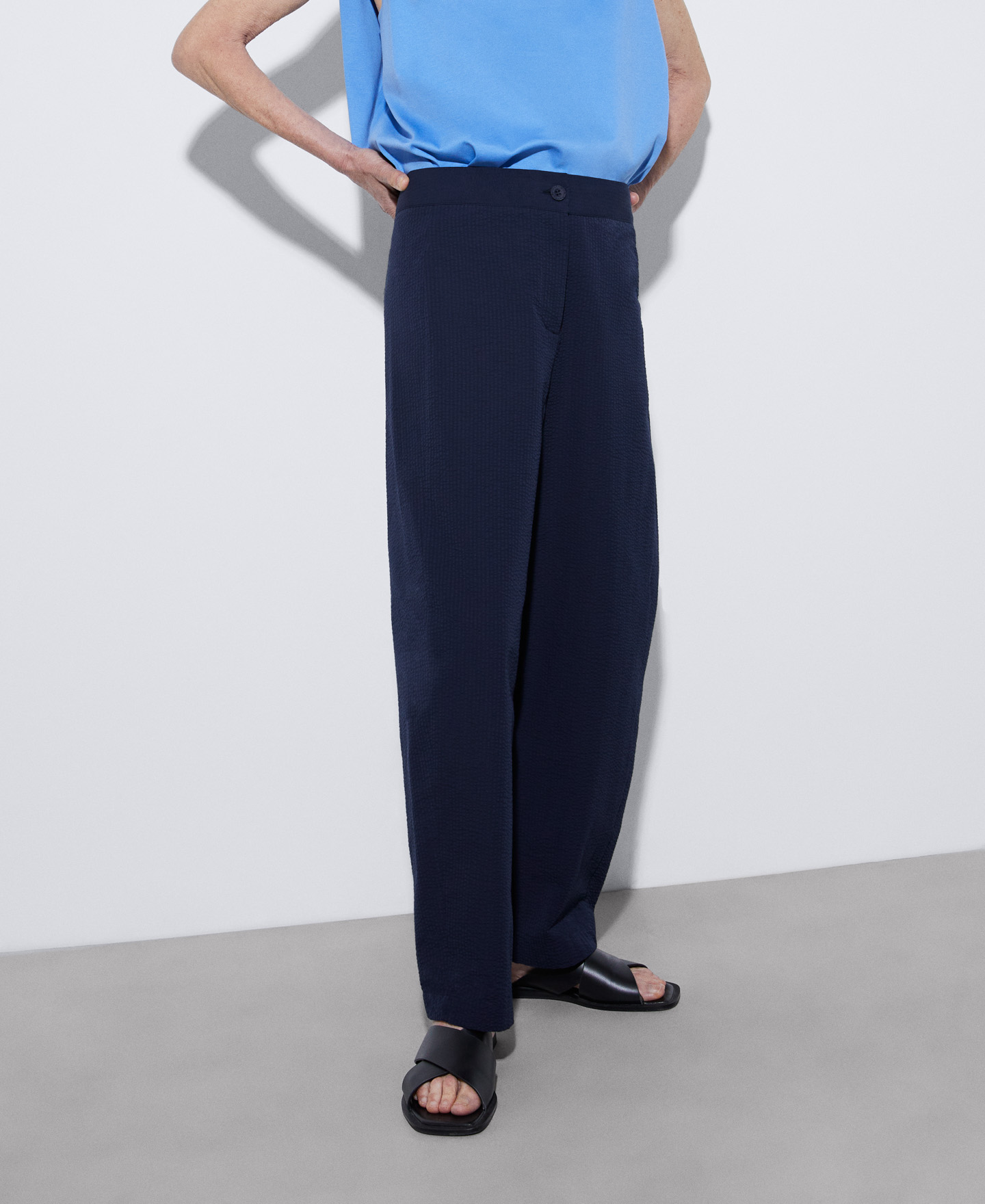 Responsible cotton carrot trousers image number 0