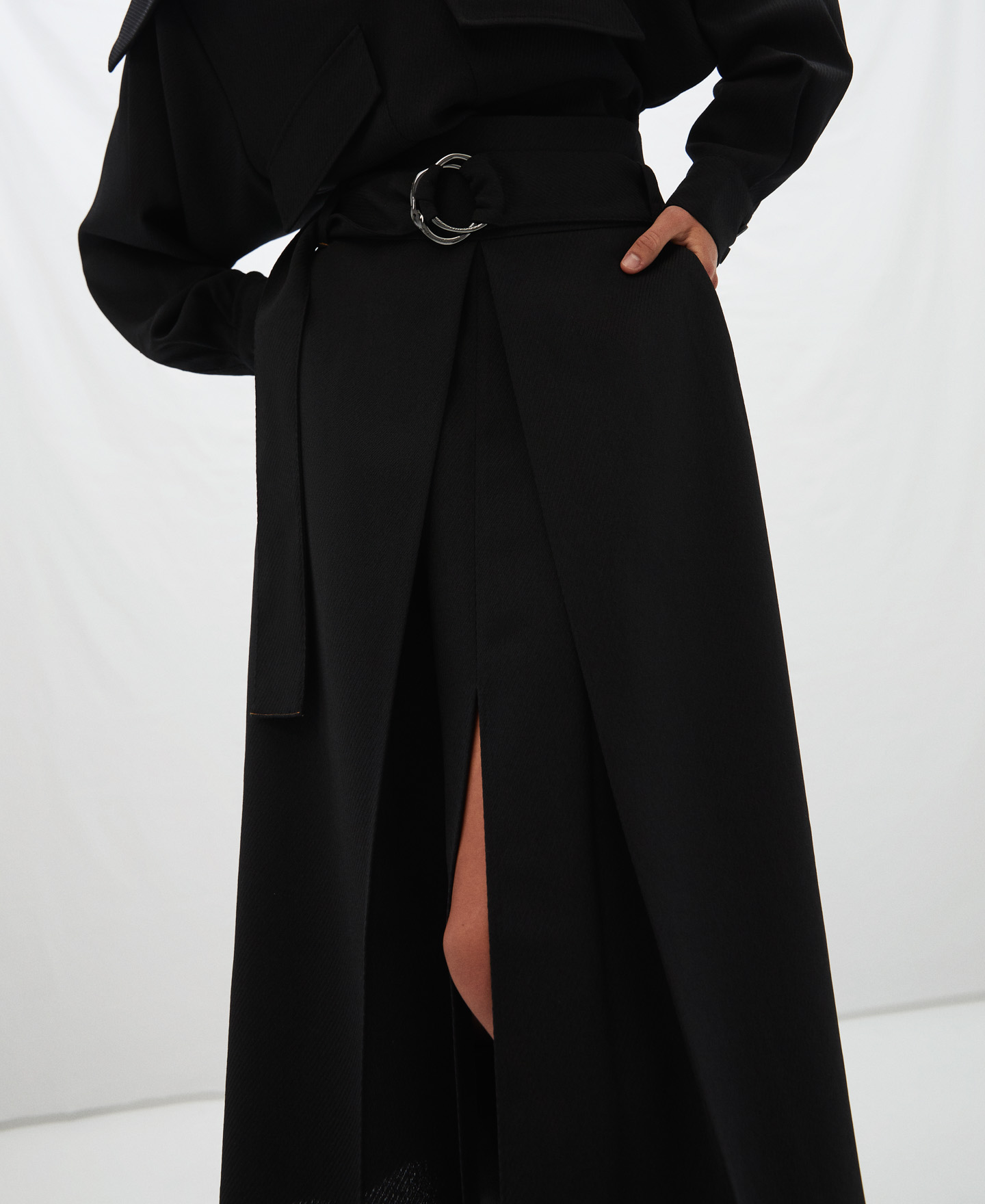 Straight skirt in twill fabric image number 3