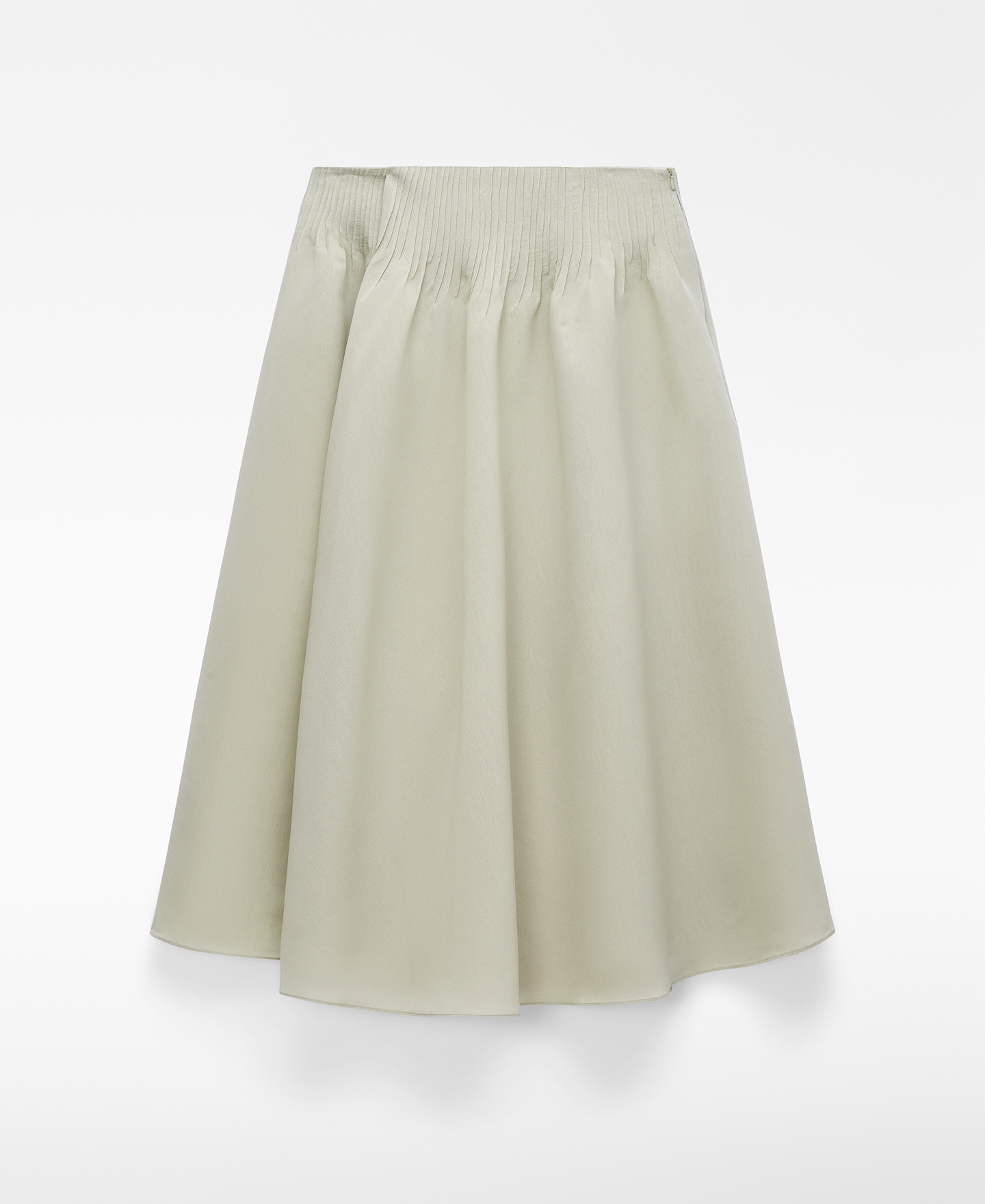 Falda midi pliegues irregulares image number 4