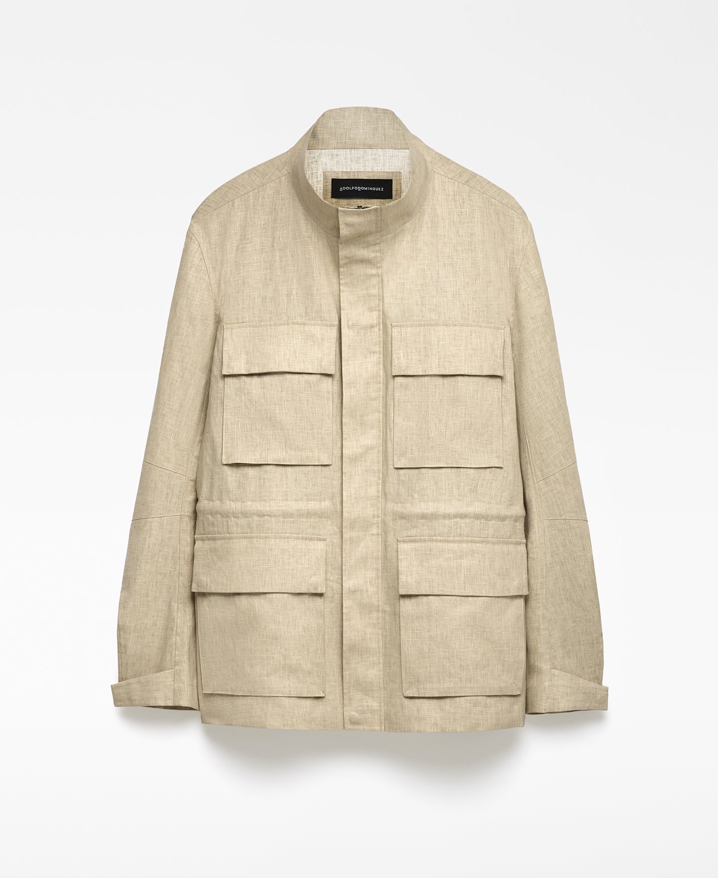 Chaqueta sahariana lino europeo hombre image number 0