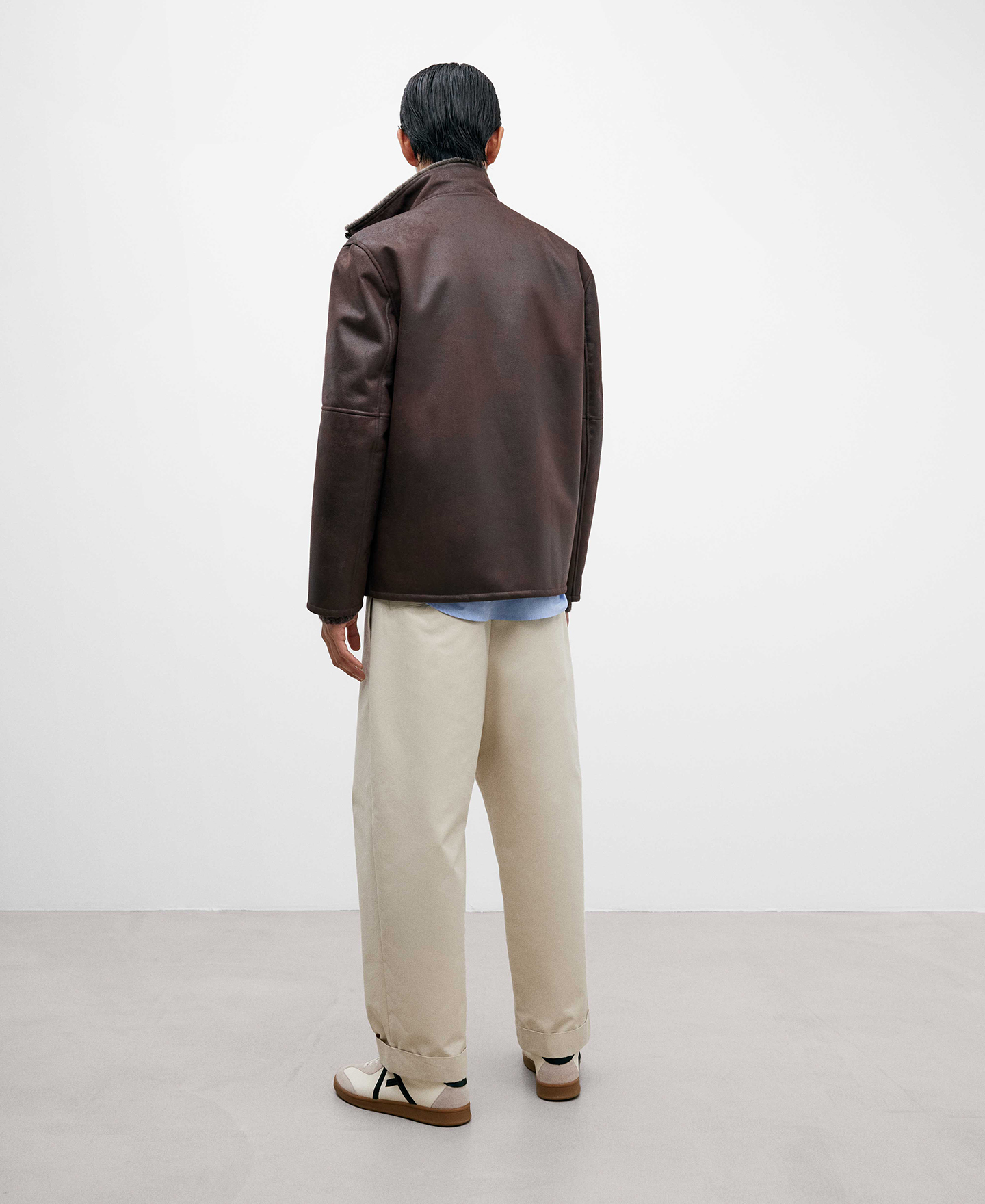 Chaqueta en poliéster marrón para hombre image number 2