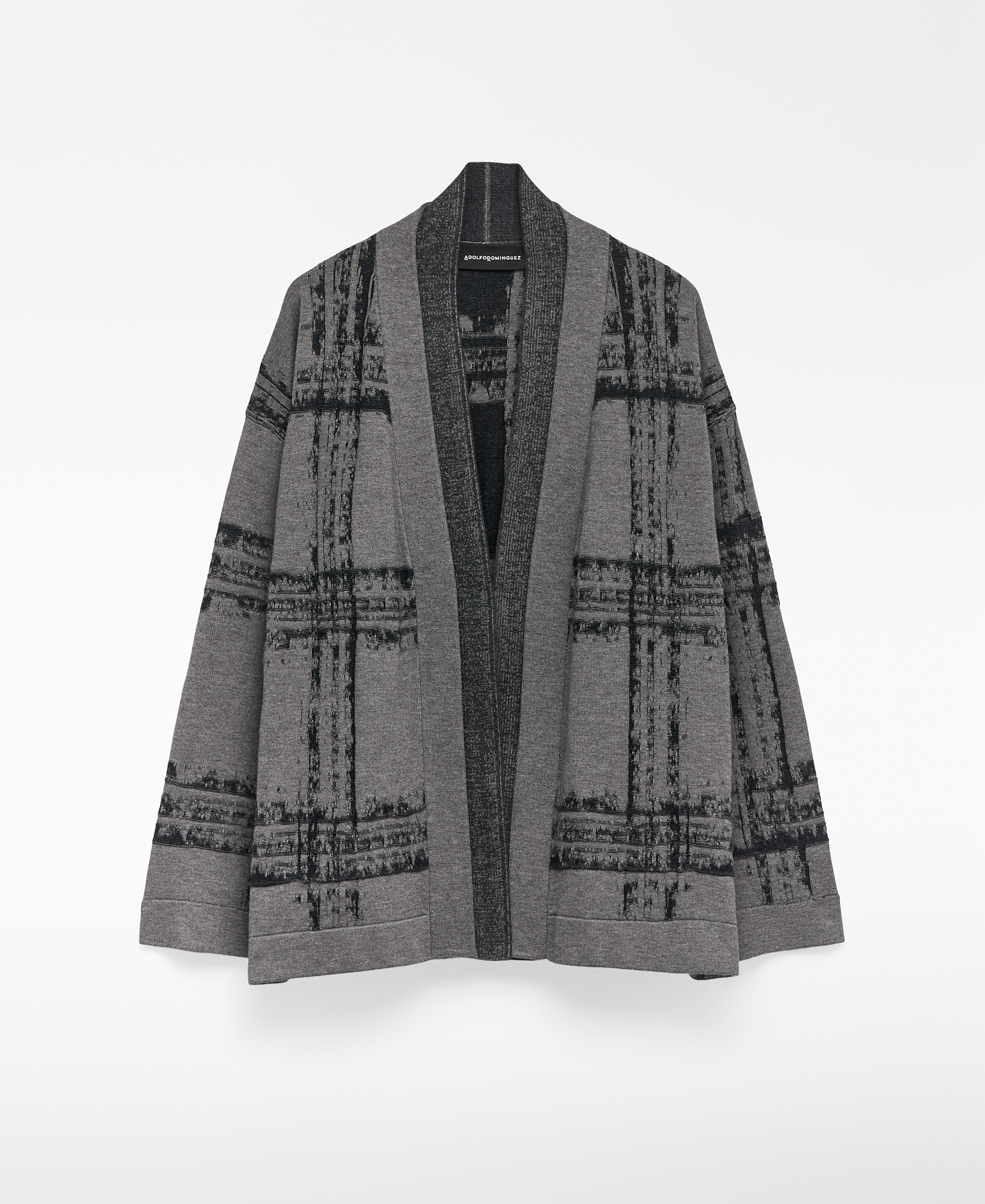 Jacquard knit kimono jacket man image number 4