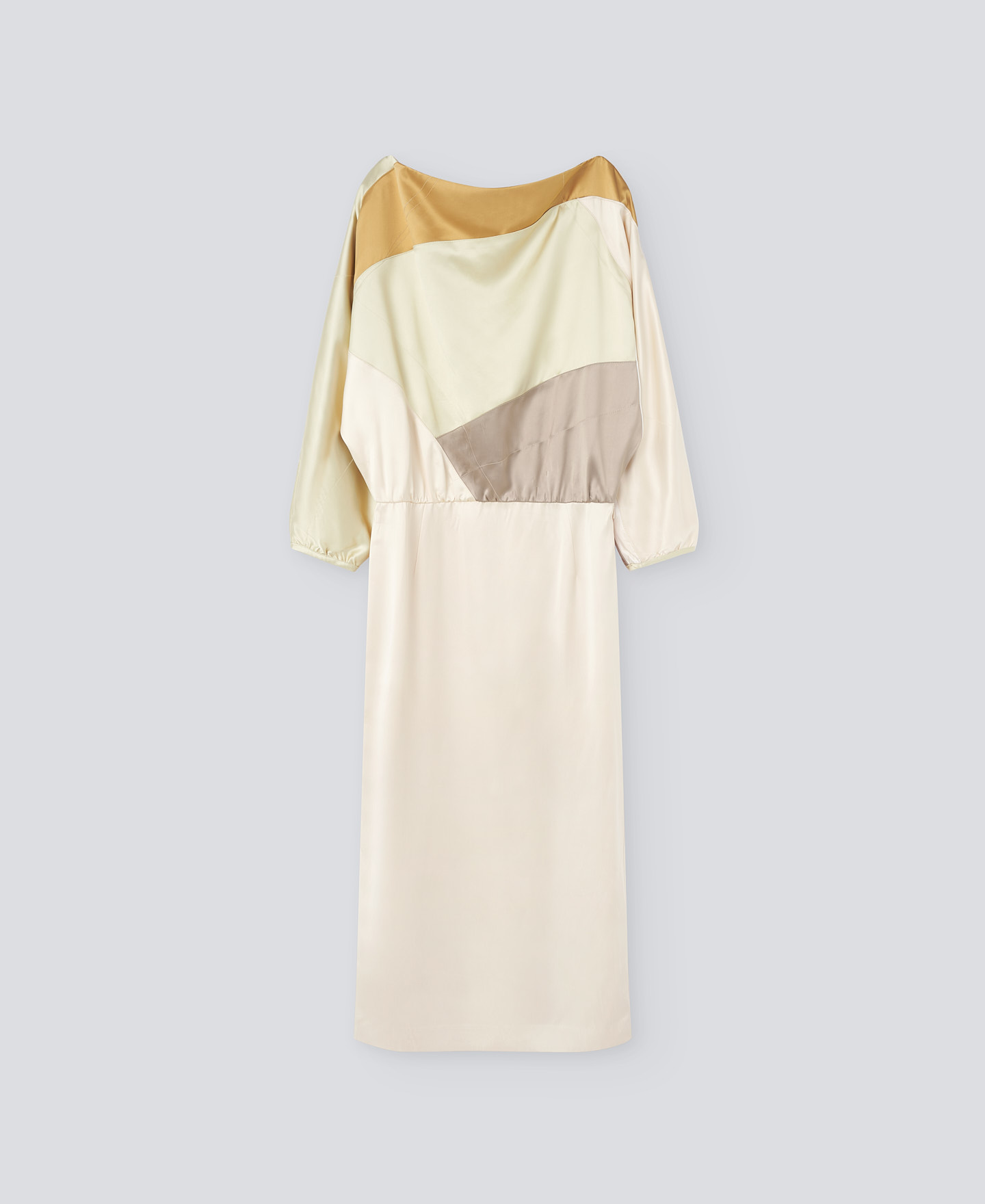 Vestido midi patchwork mujer image number 4