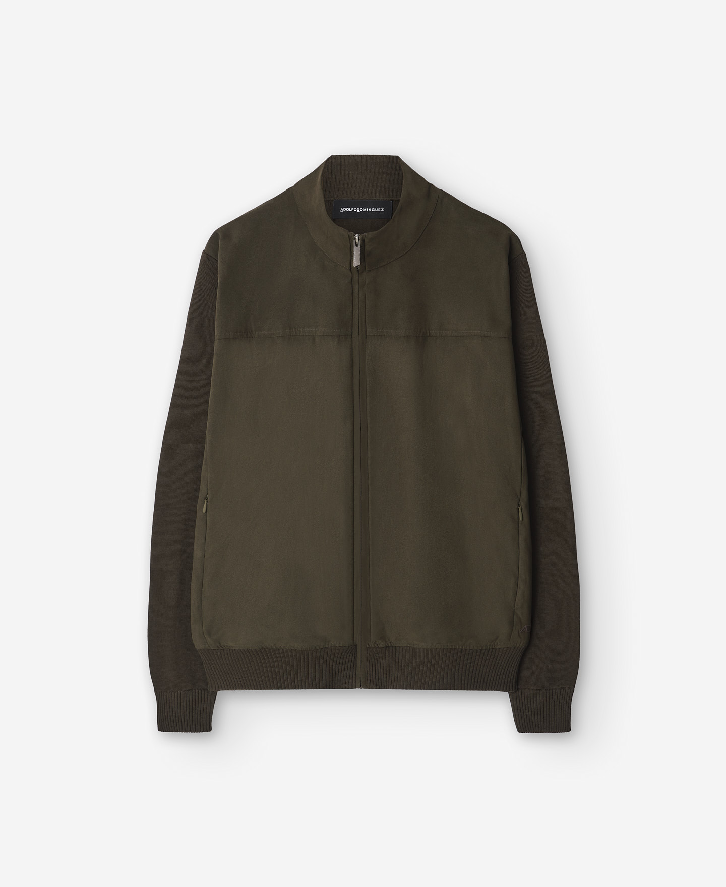 Chaqueta delantero antelina verde hombre image number 0