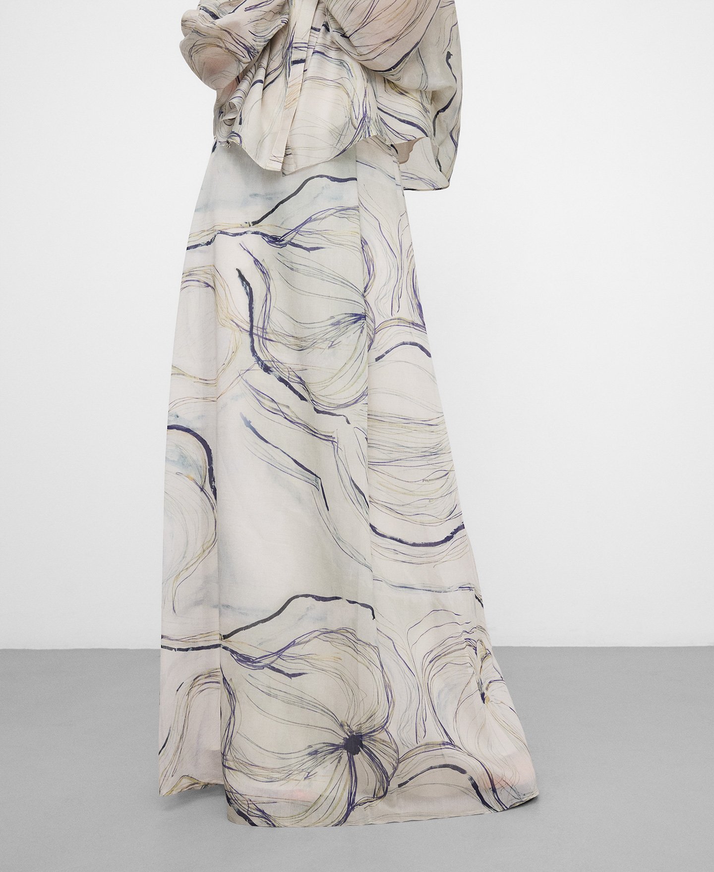 Maxi printed skirt image number 0