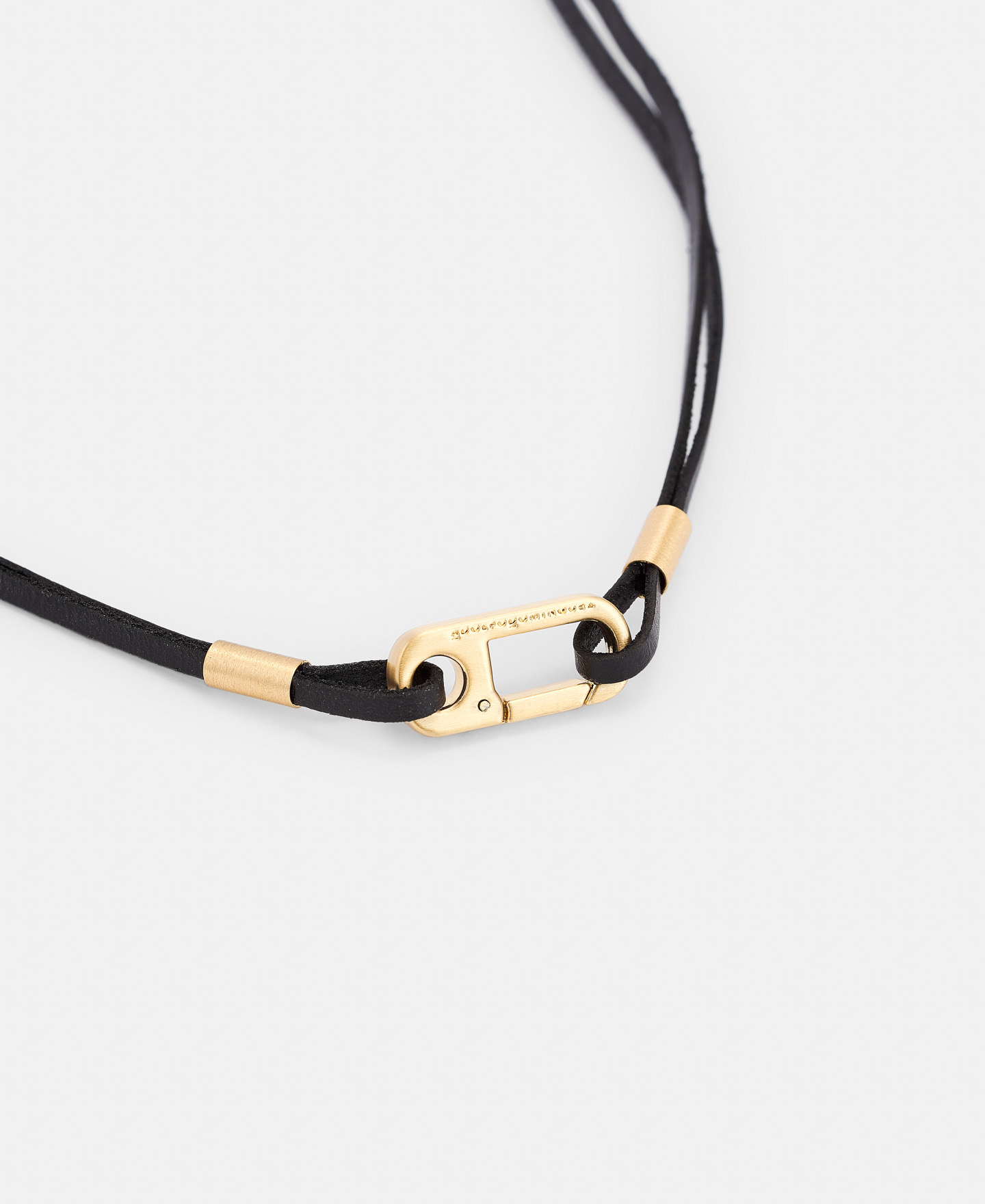 Metal pendant with braided leather image number 2