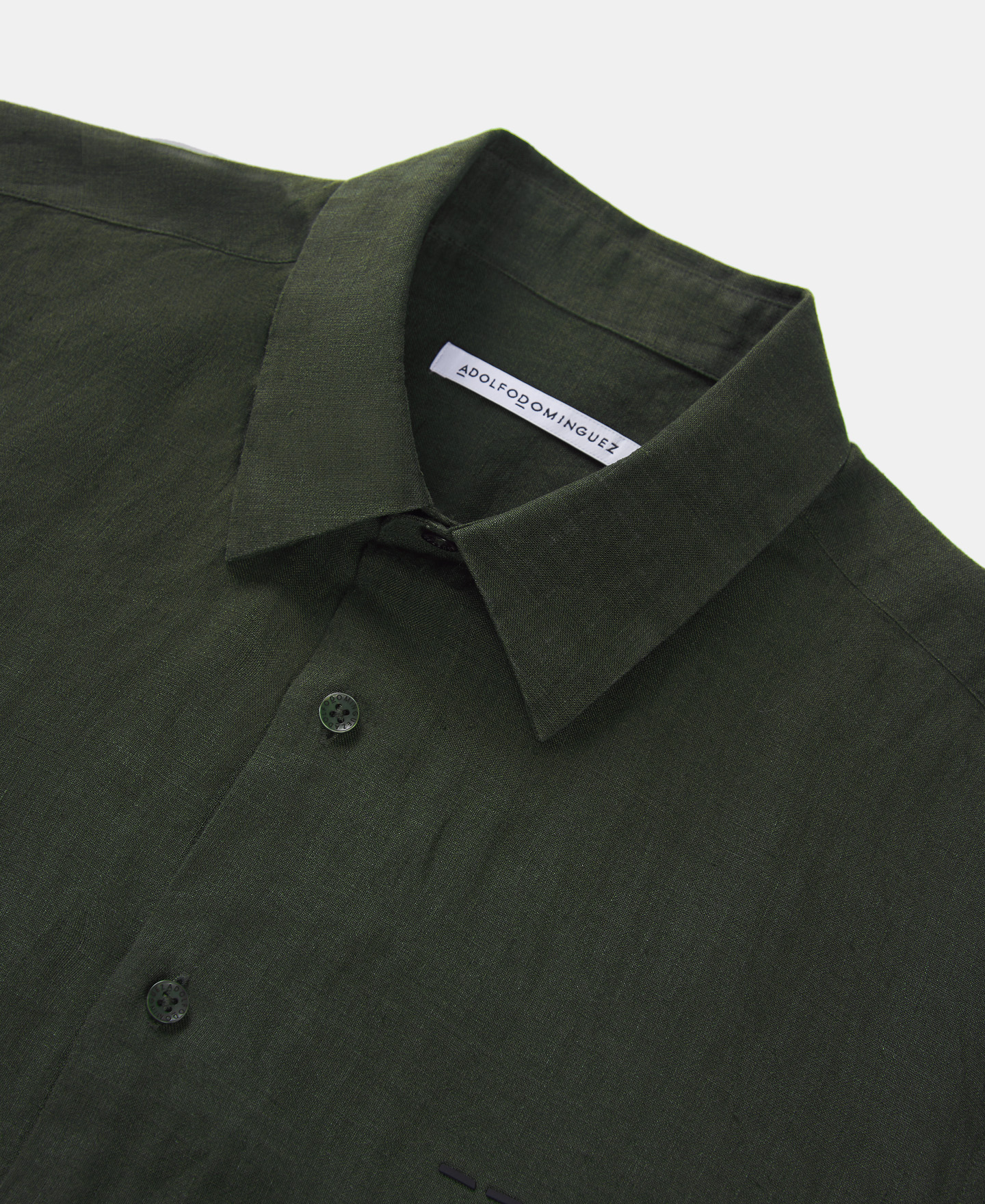 White linen shirt with shirt collar image number 6