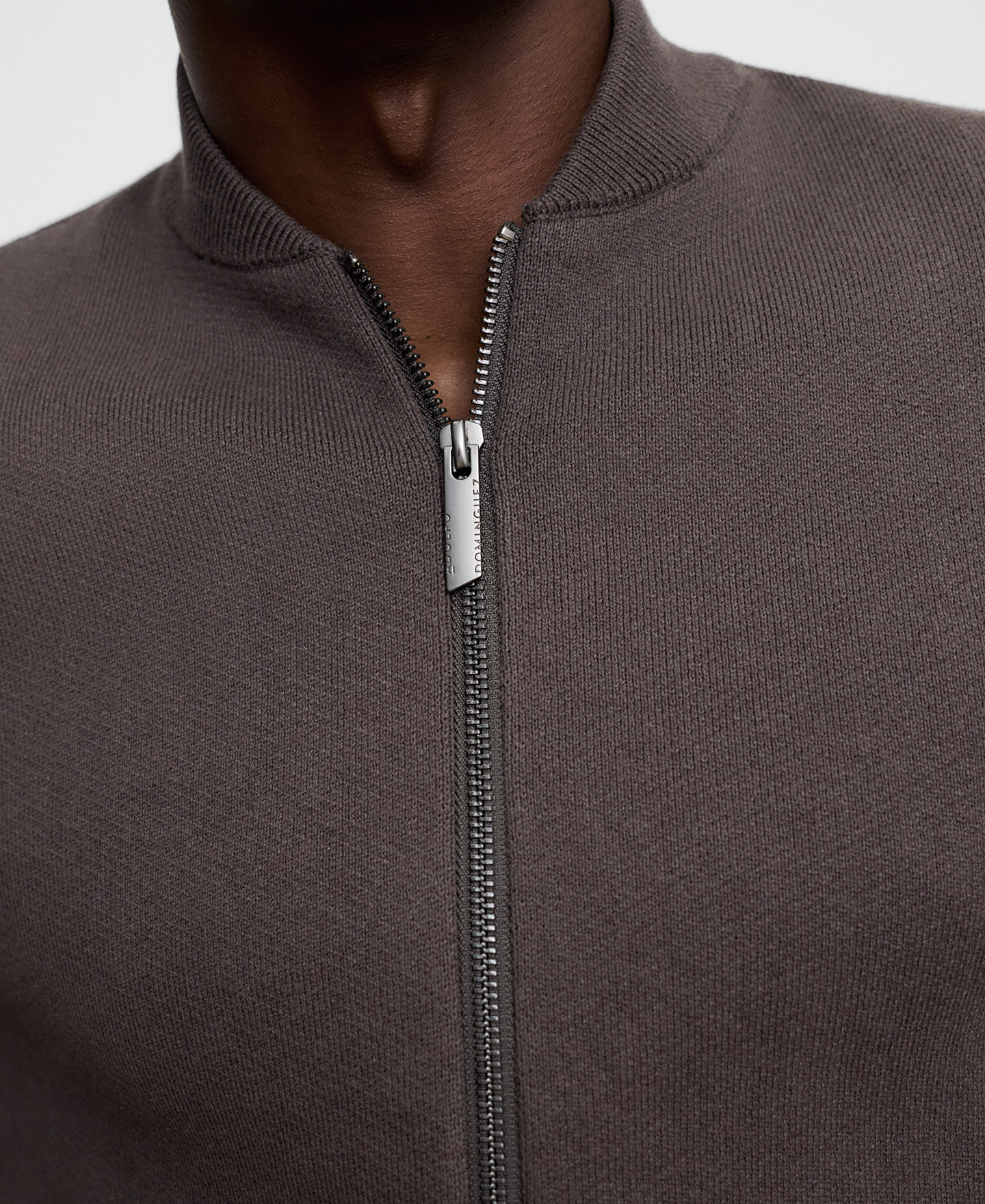 Cotton knit bomber jacket image number 3