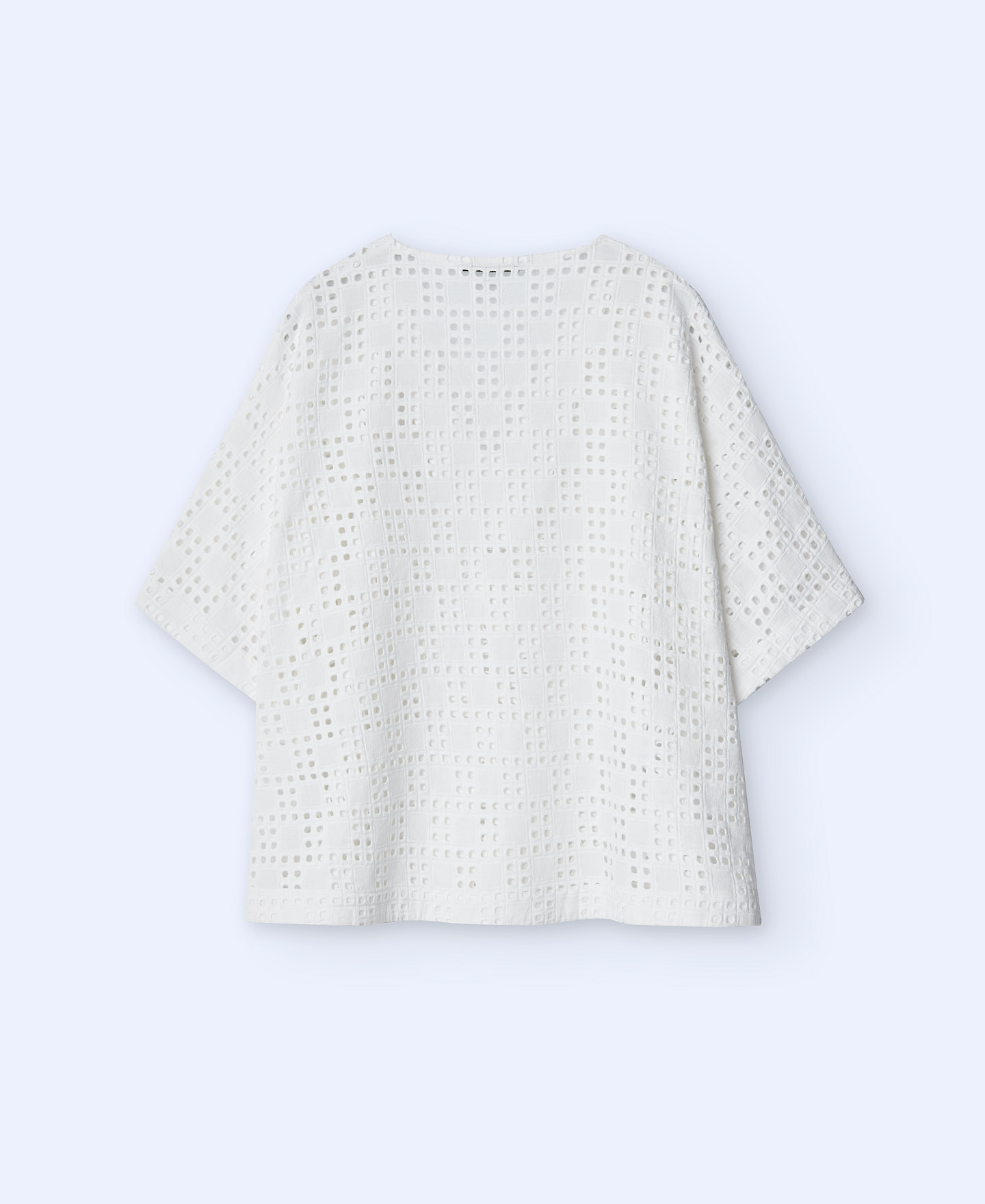 Embroidered V-neckline blouse image number 5