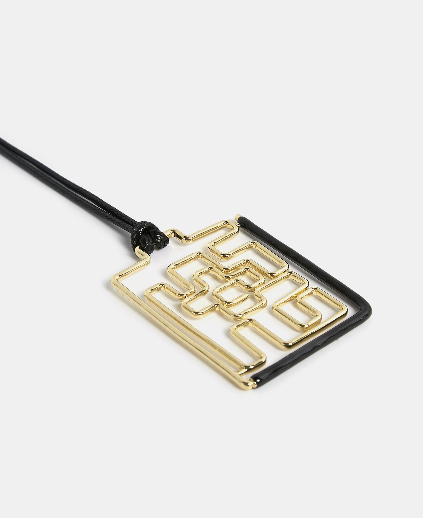 Resin and zinc labyrinth pendant image number 2