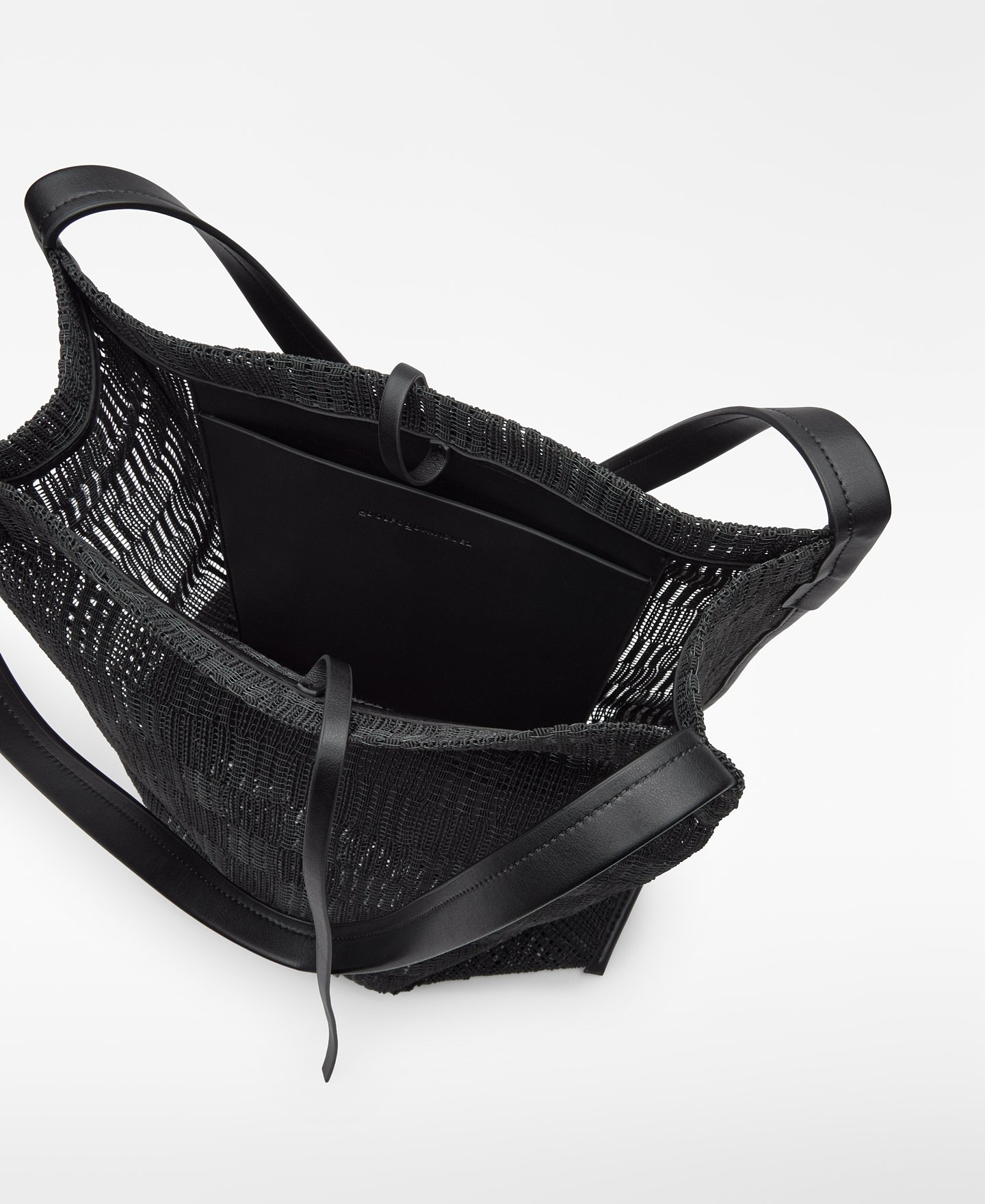 Vertical mesh shopper bag image number 2