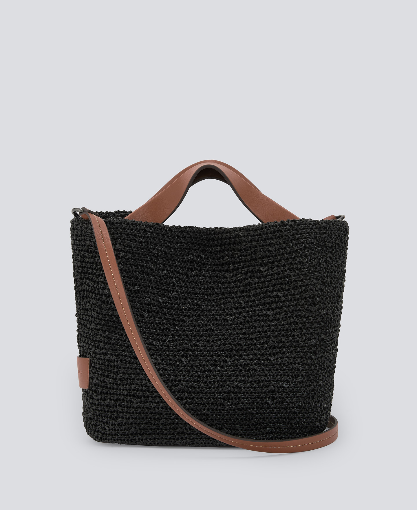 Textured braided medium bag woman image number 1