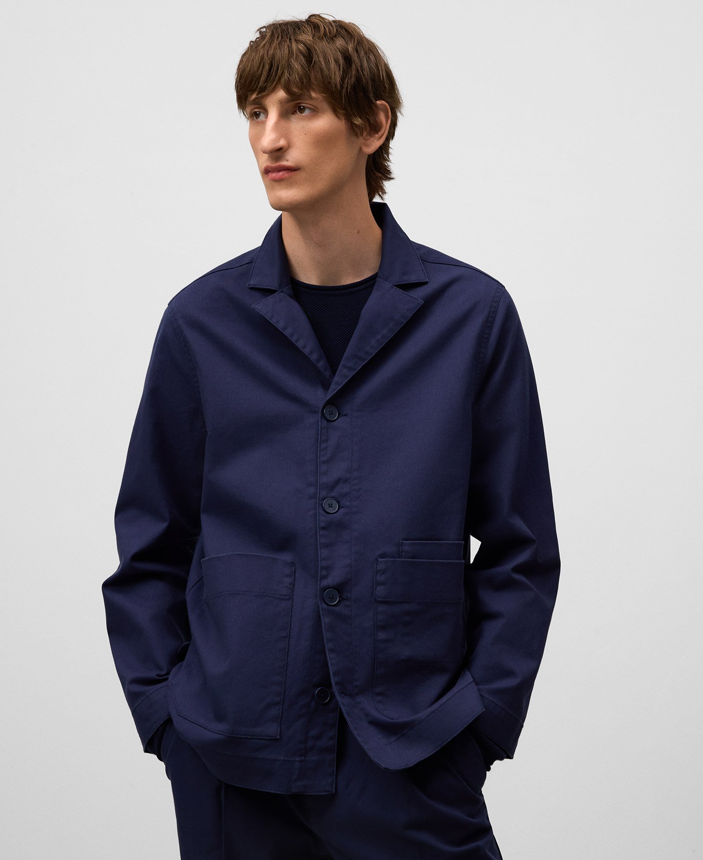Regular fit worker jacket man image number 0