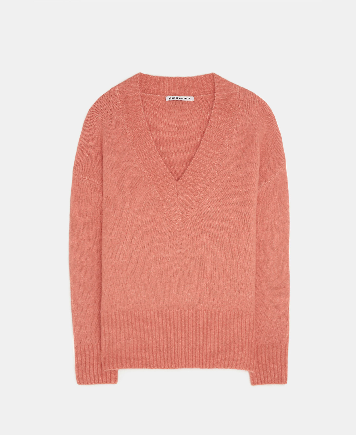 Jersey escote pico en alpaca image number 4