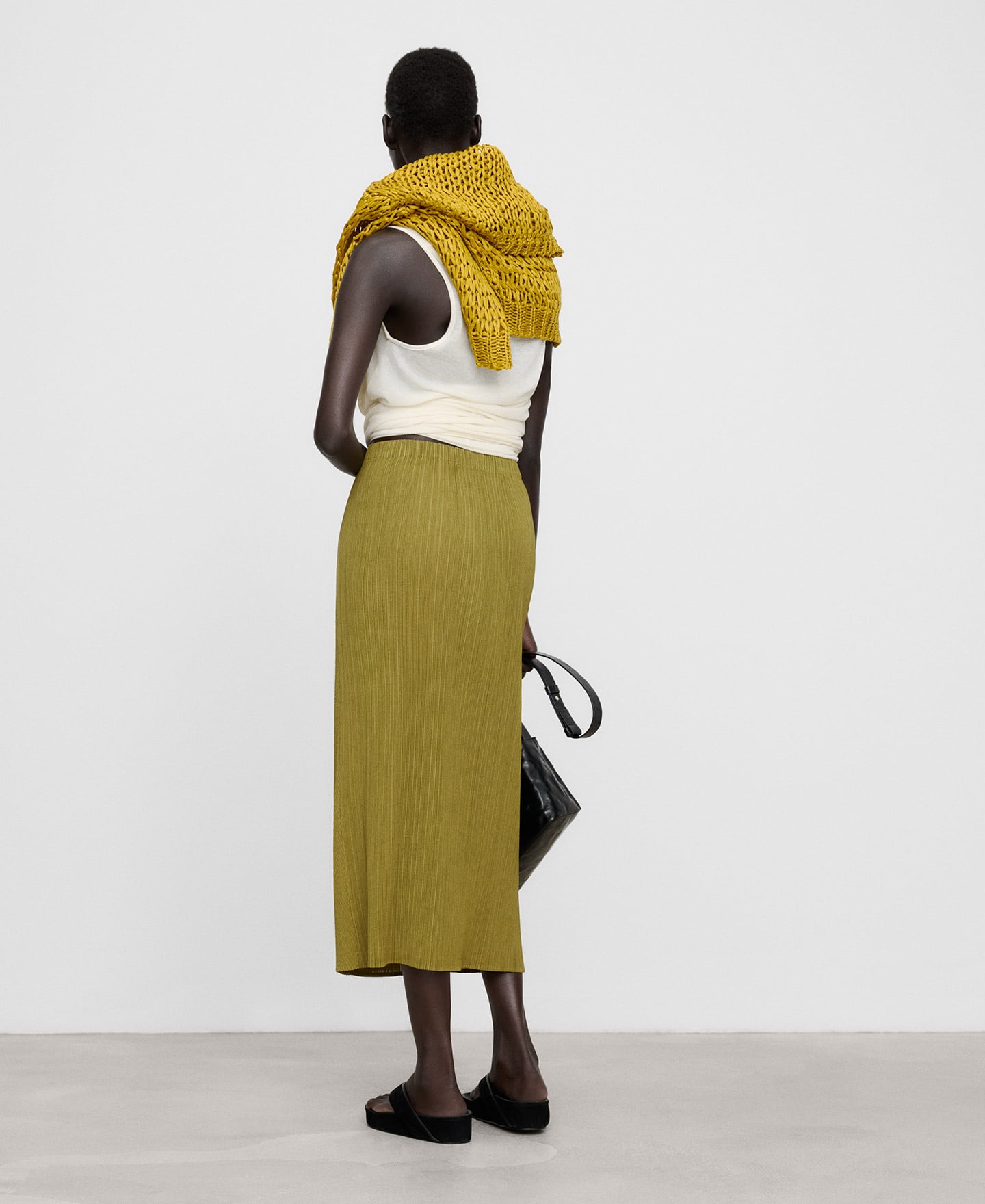 Crinkle wrap skirt image number 2