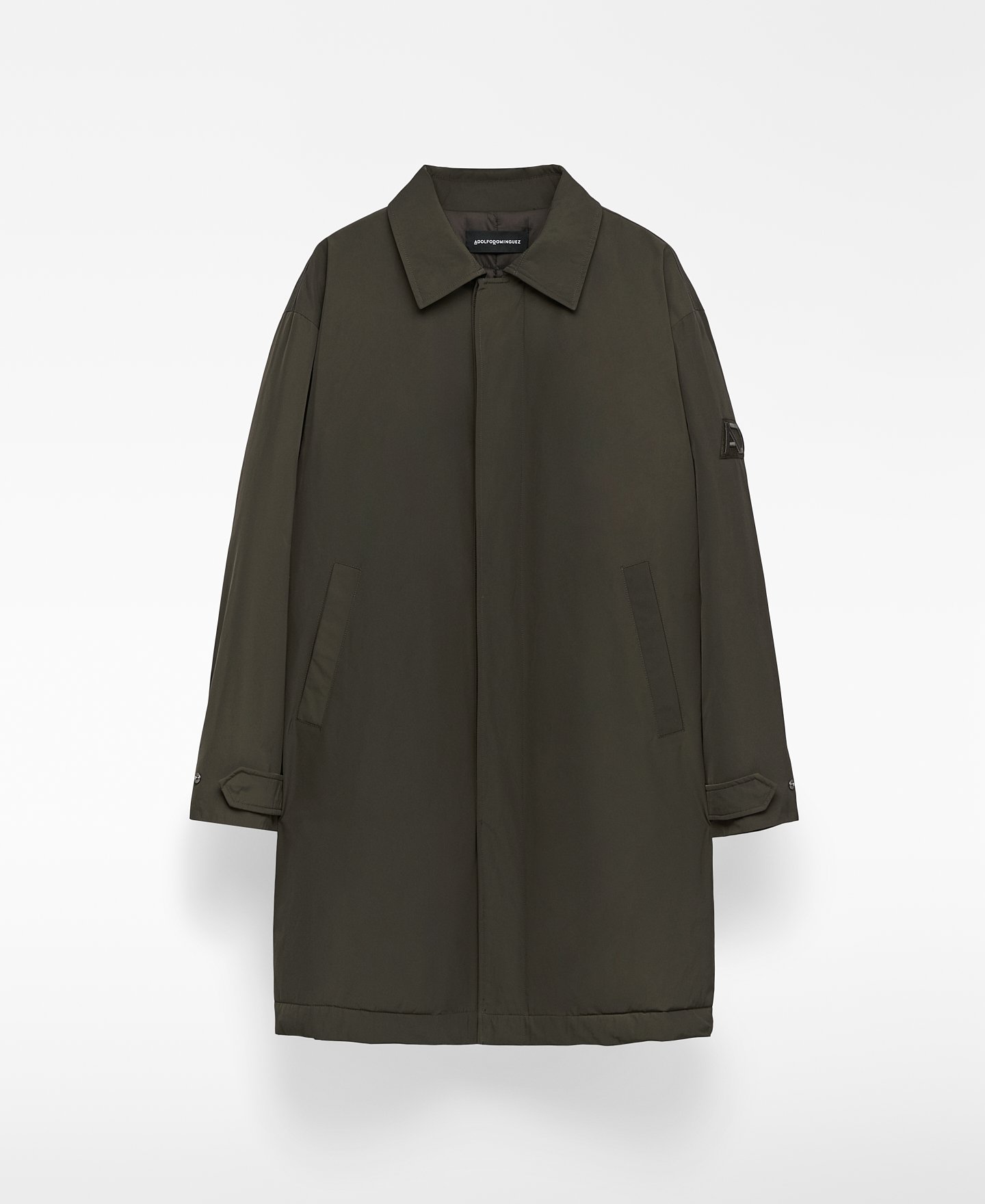 Lapel collar padded trench coat man image number 0