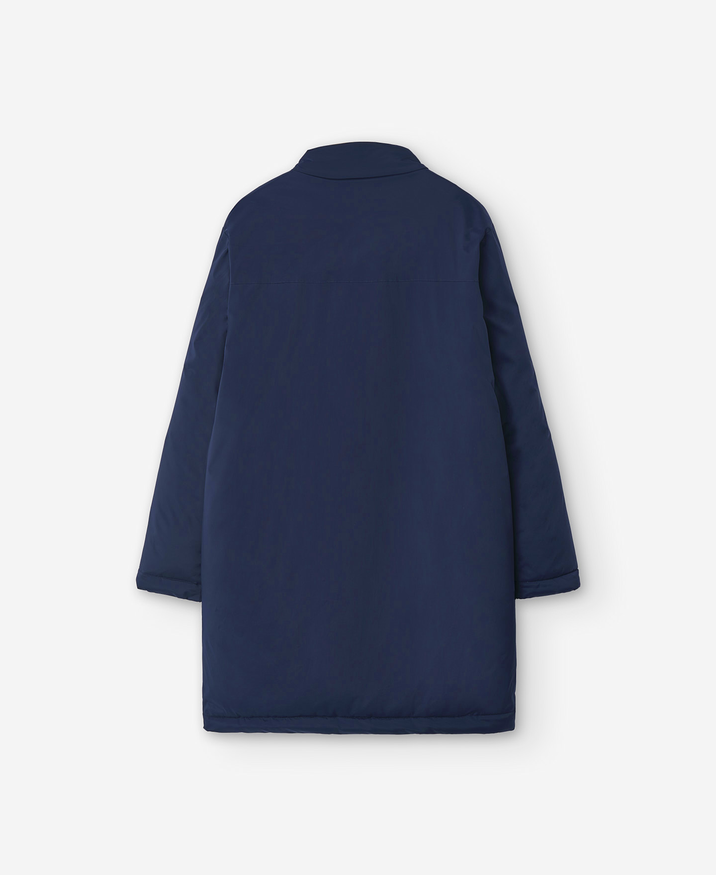 Marine blue long parka for men image number 7