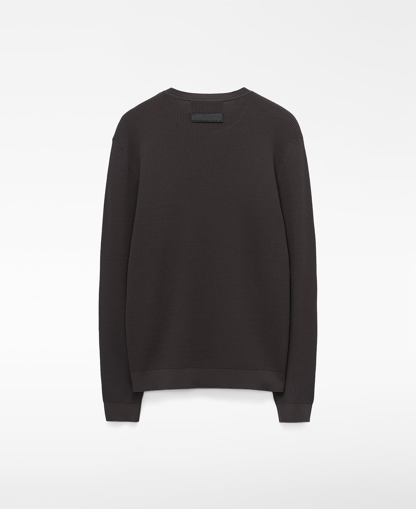 Structured knit crew collar sweater image number 5