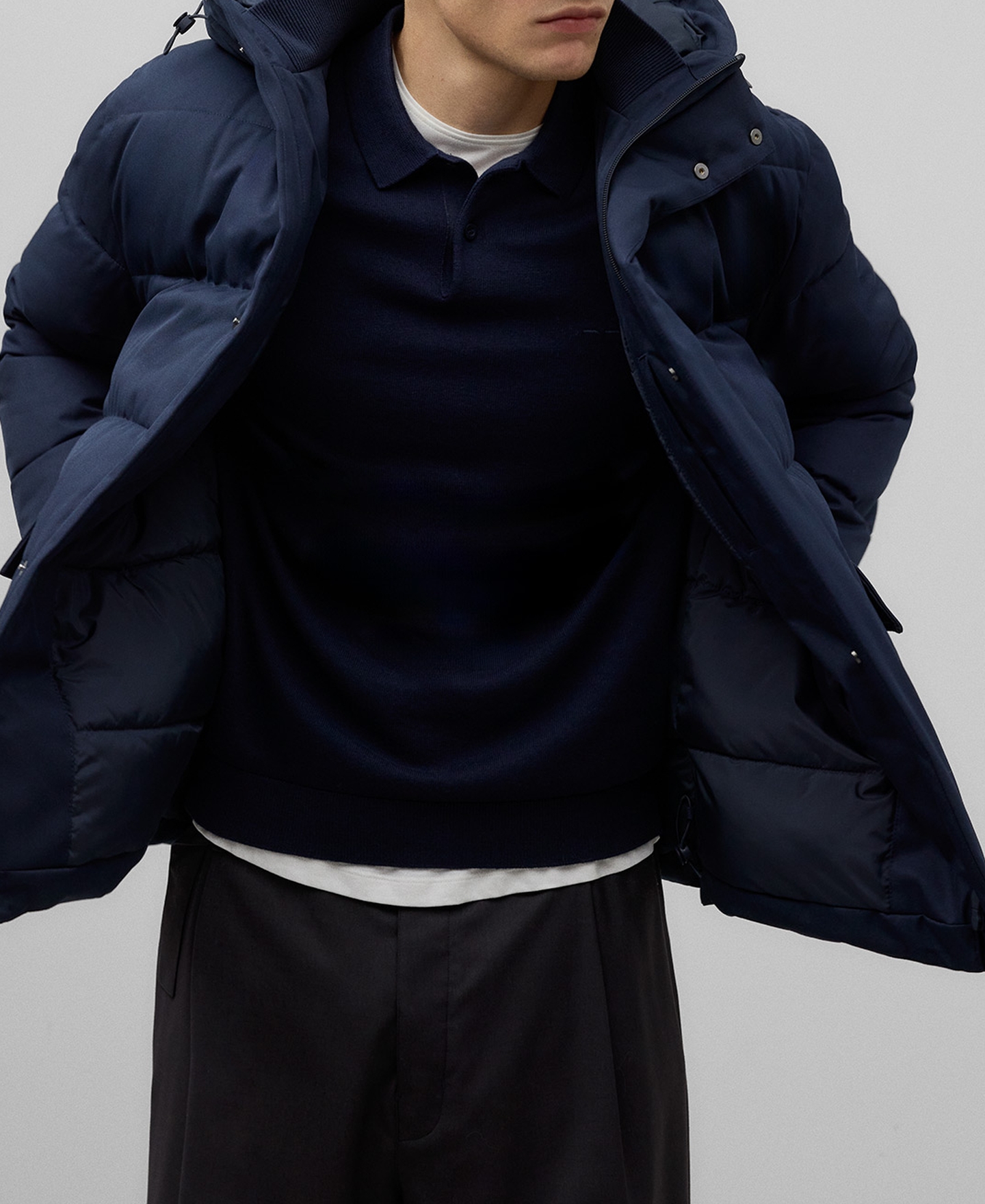 Short quilted coat man image number 3