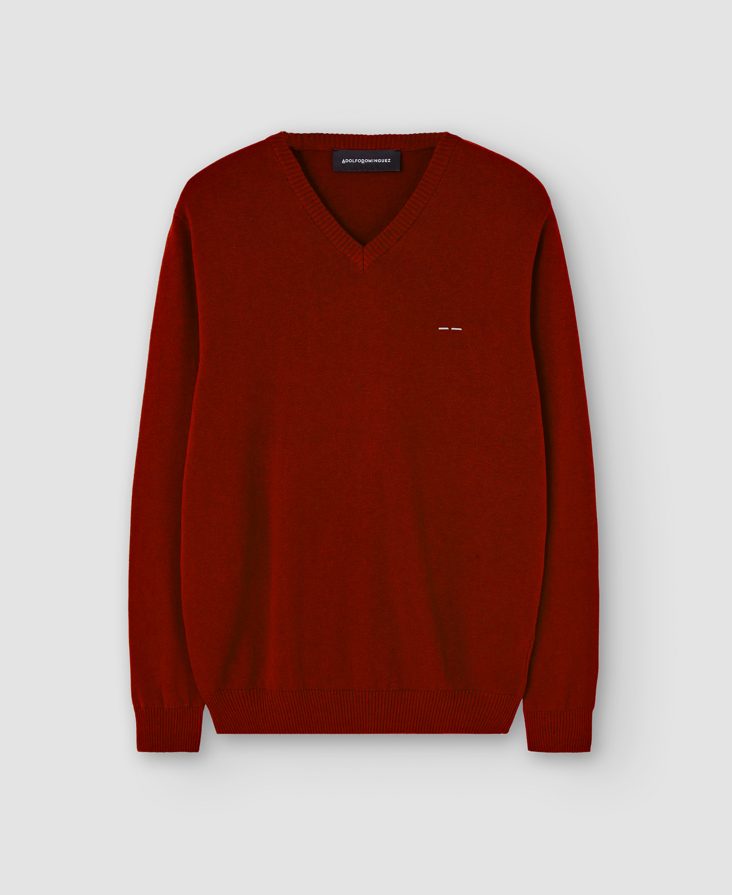 Cotton and wool V-neck sweater image number 4