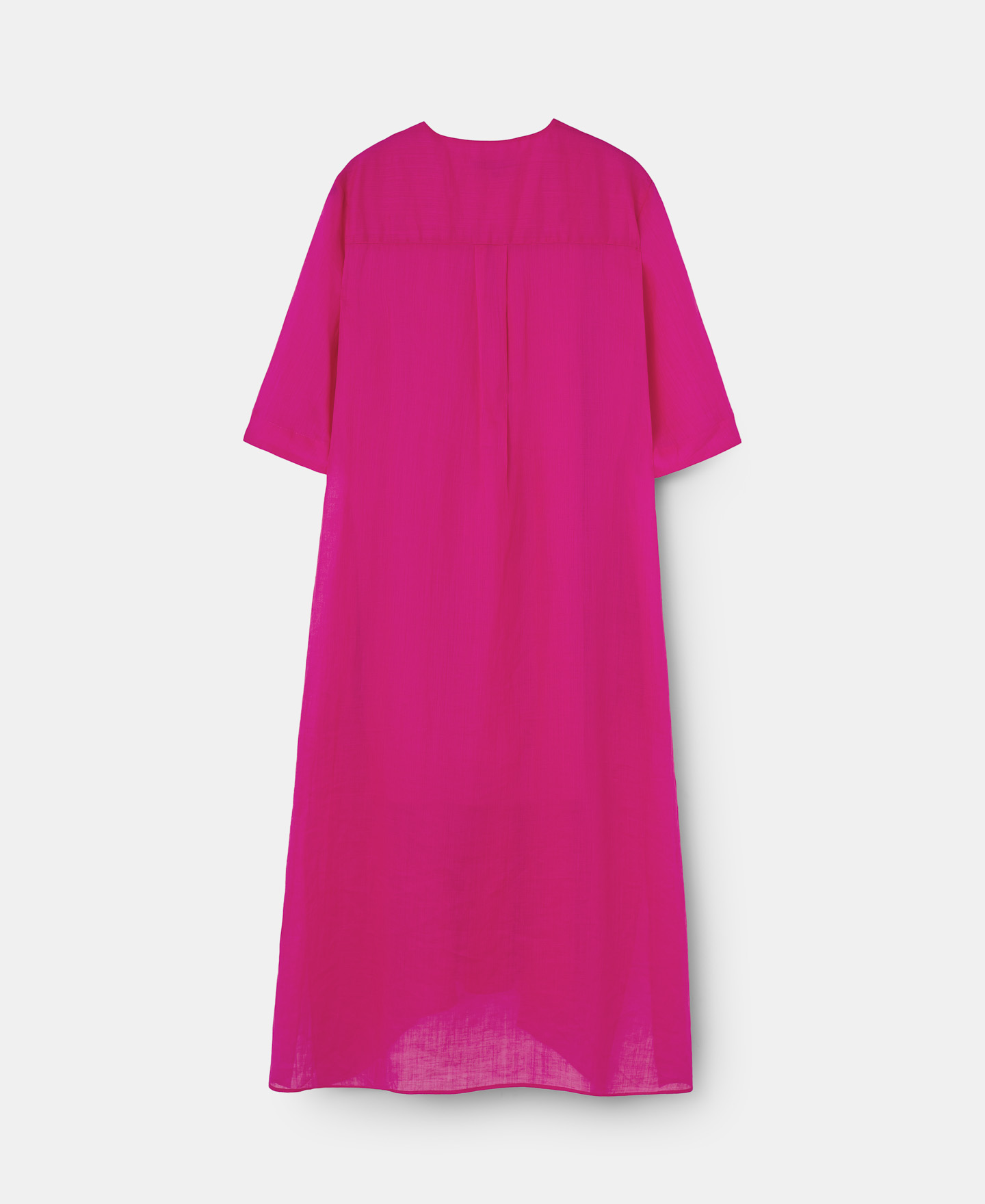 Vestido fluido en ramio camel image number 5