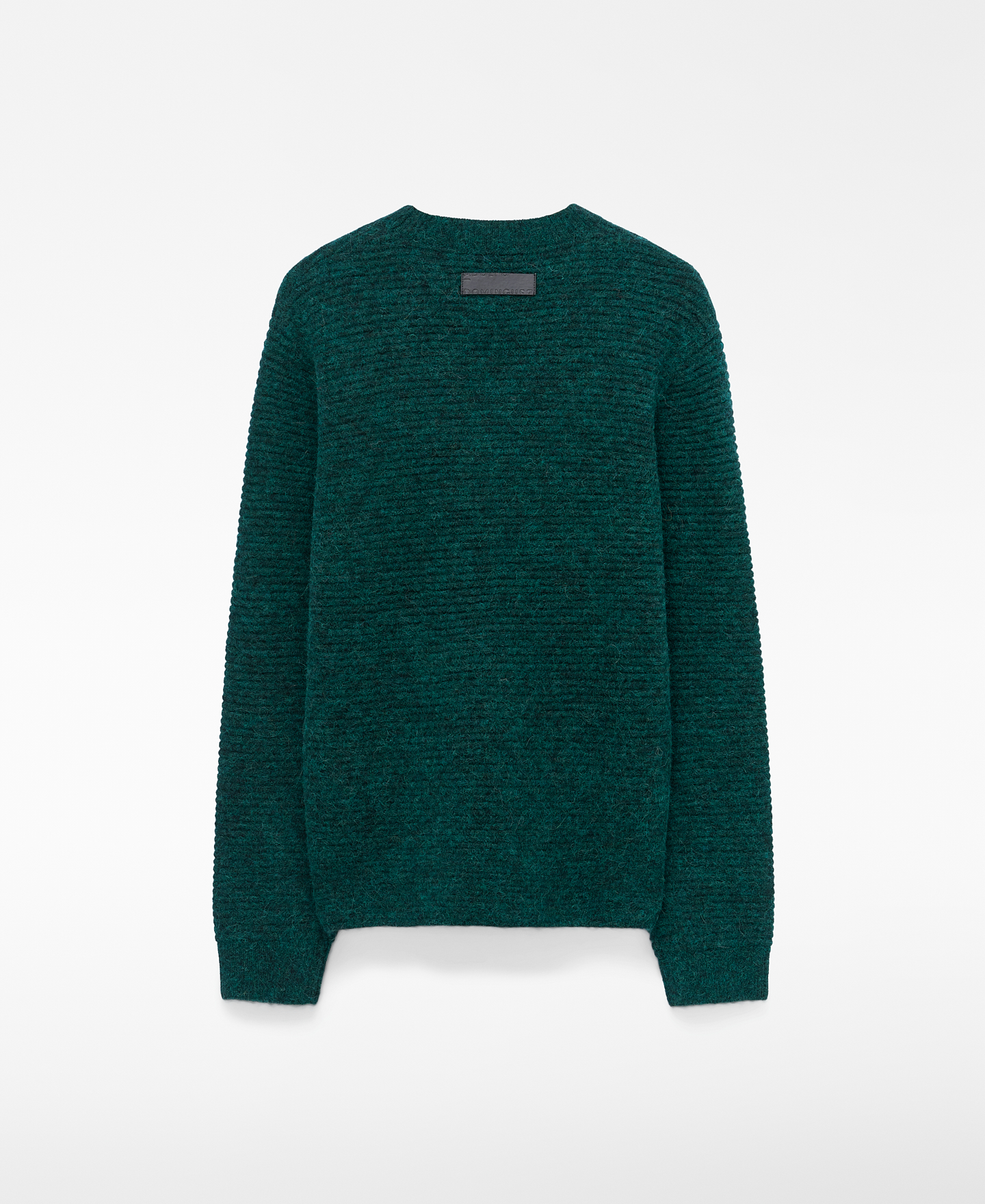 Alpaca blend structured knit sweater image number 5