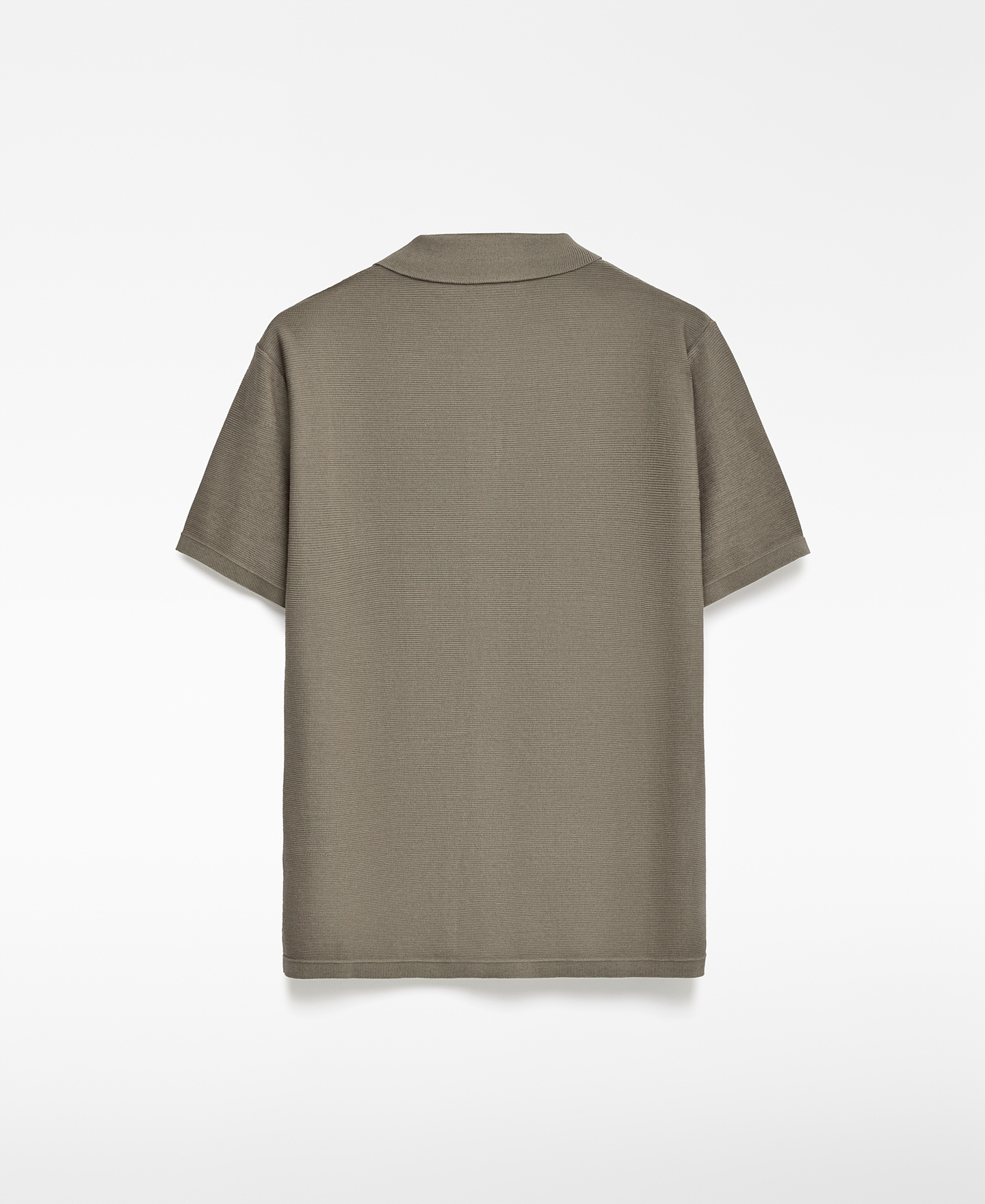 Cotton blend structured knit polo shirt man image number 5