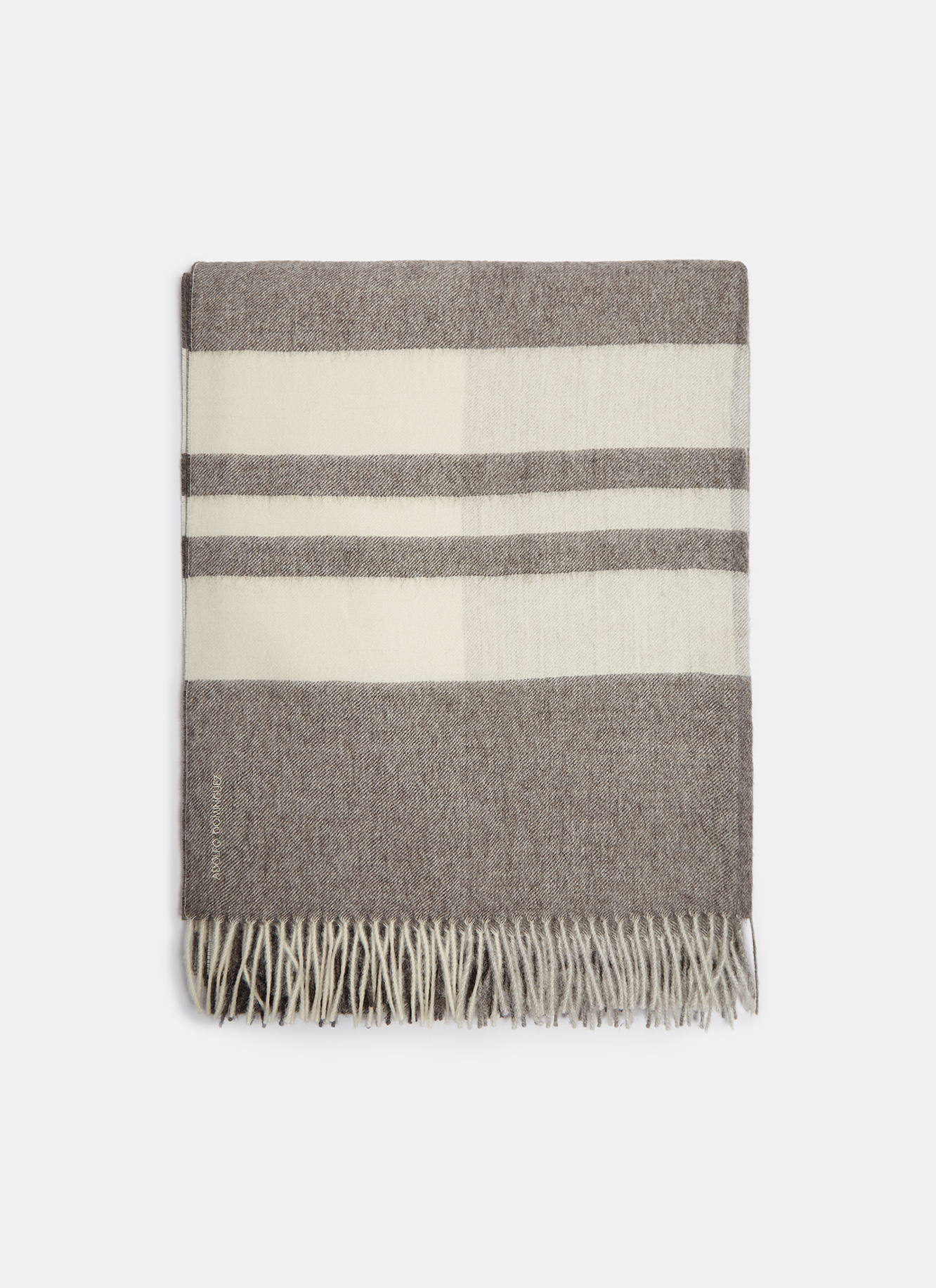 Alpaca checked scarf image number 0