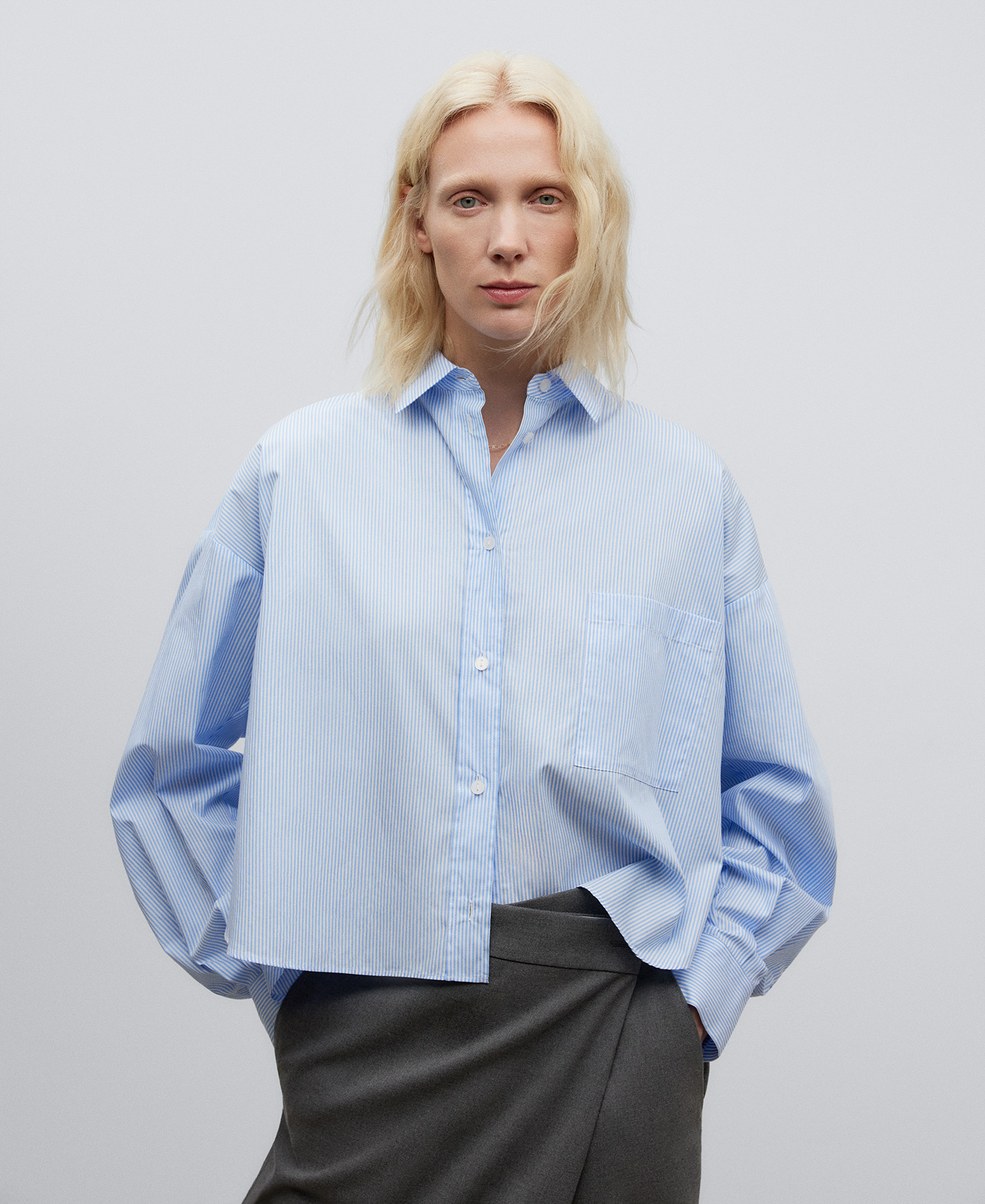 Camisa de rayas mujer image number 0