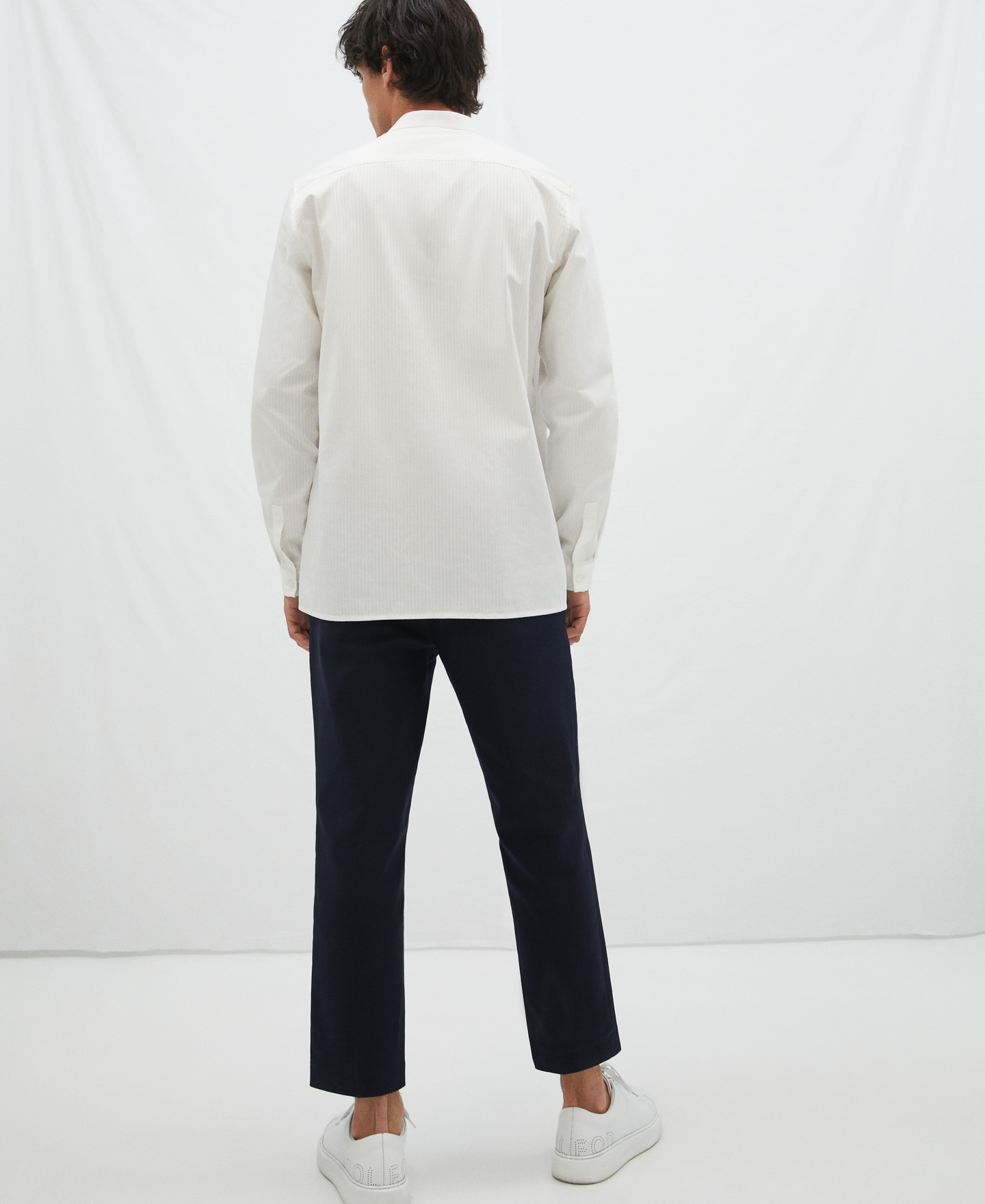 Cotton baker's collar shirt image number 2
