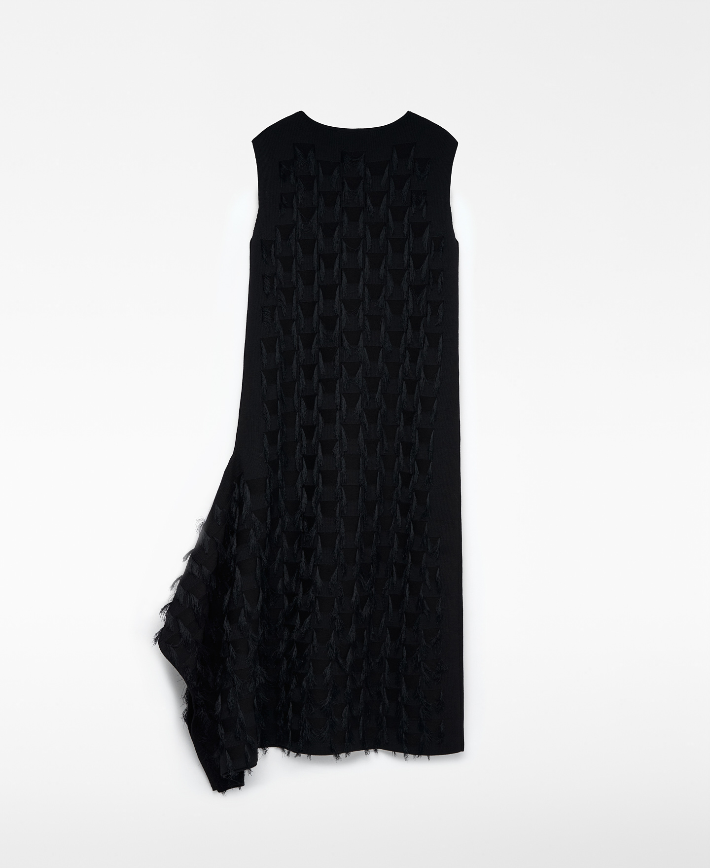 Knit dress with fringe detailing woman image number 5