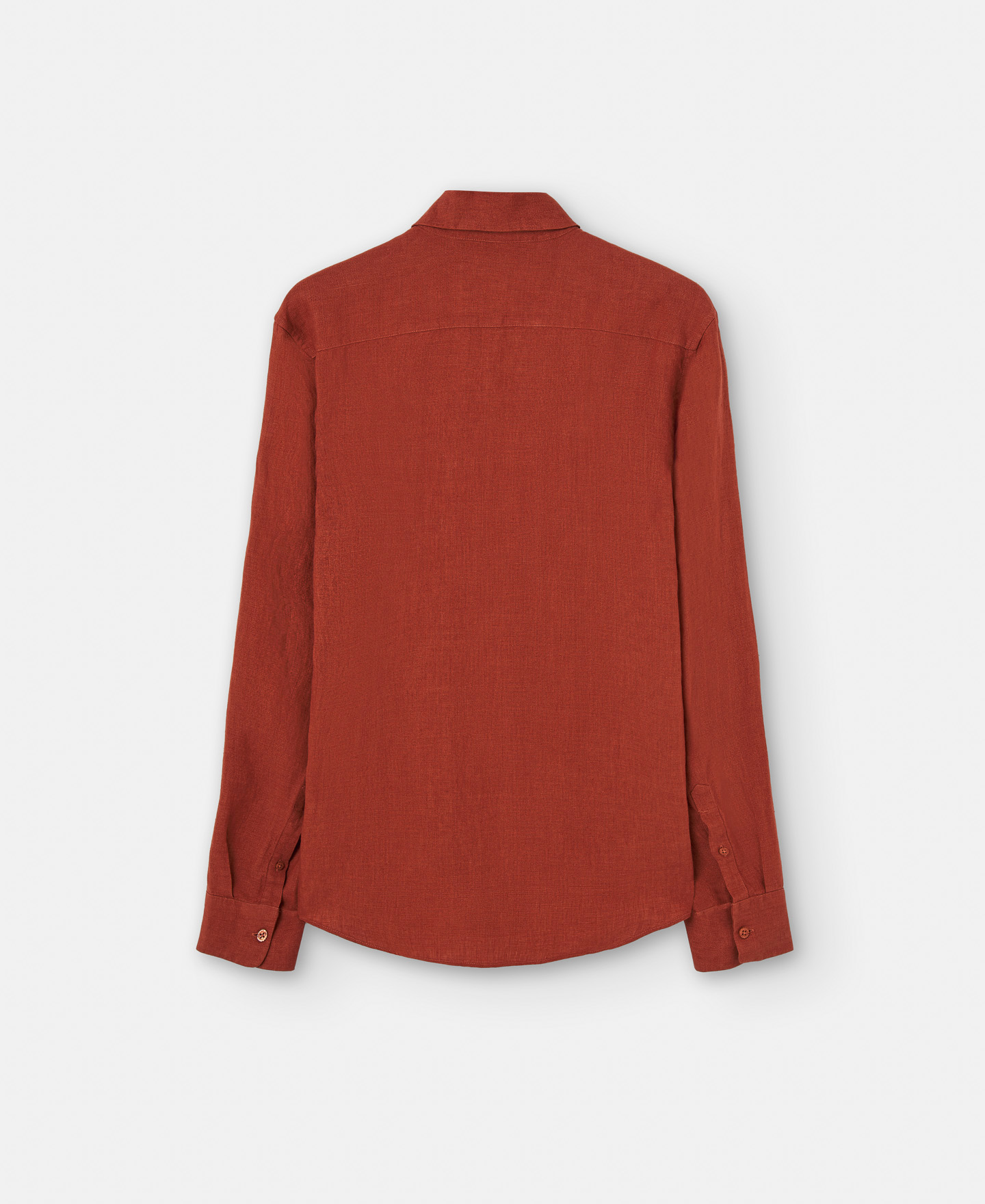 Natural linen lapel collar shirt image number 5