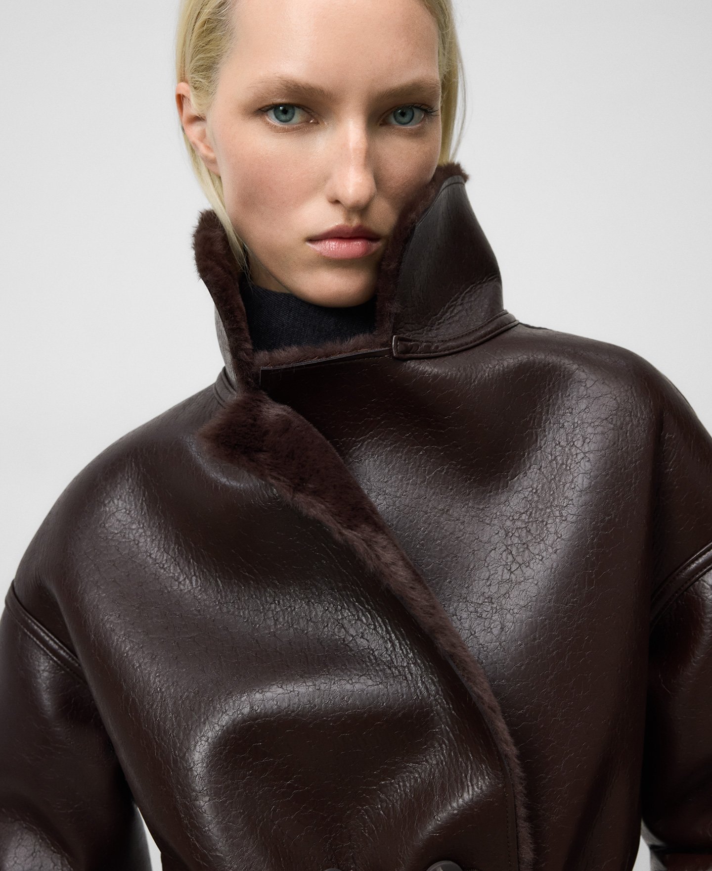 Non-Leather double-faced coat woman image number 3