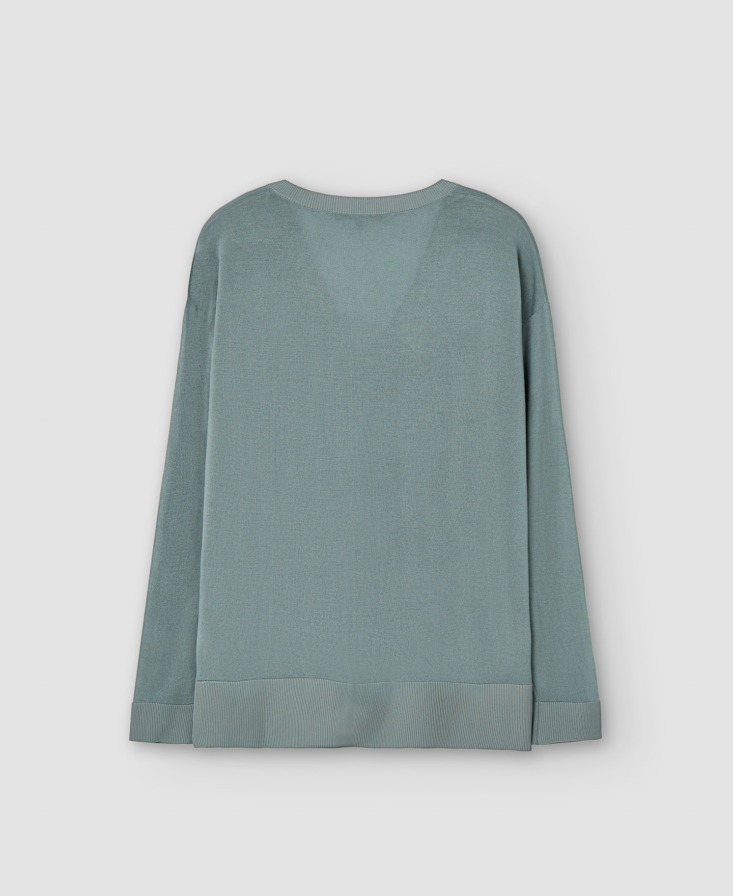 Camisola com decote em V em lã merino image number 5