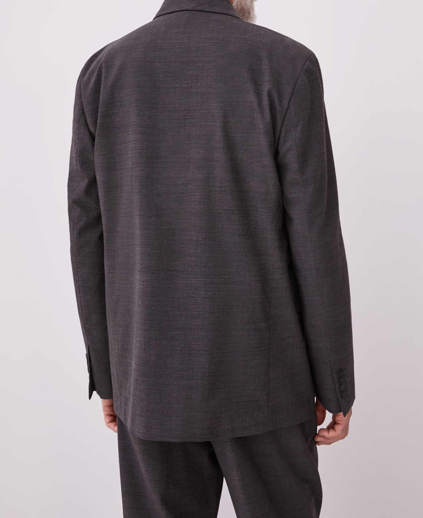 Wrap jacket with smoking collar image number 5