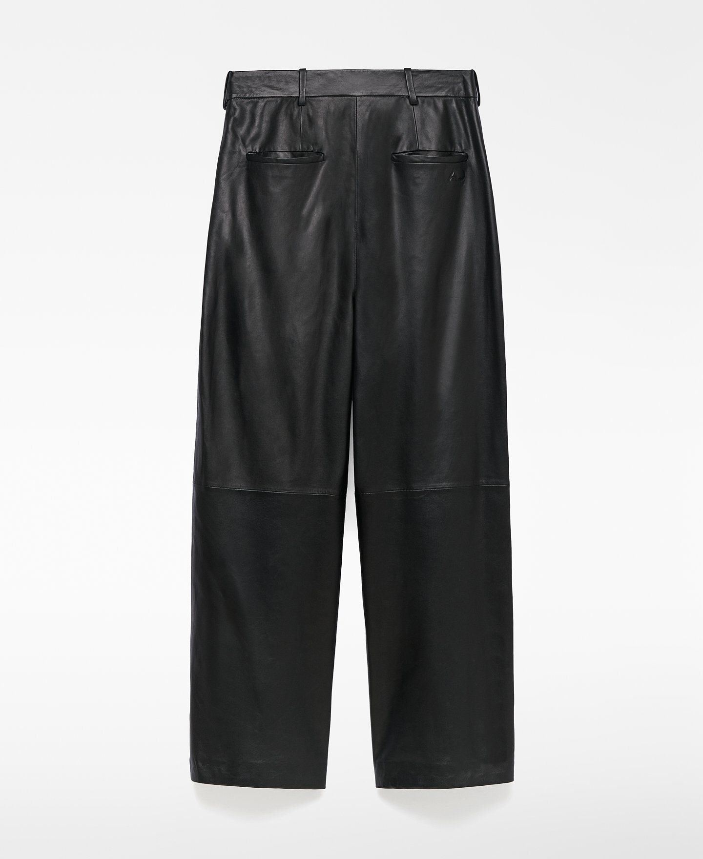 Leather pleated trousers woman image number 3