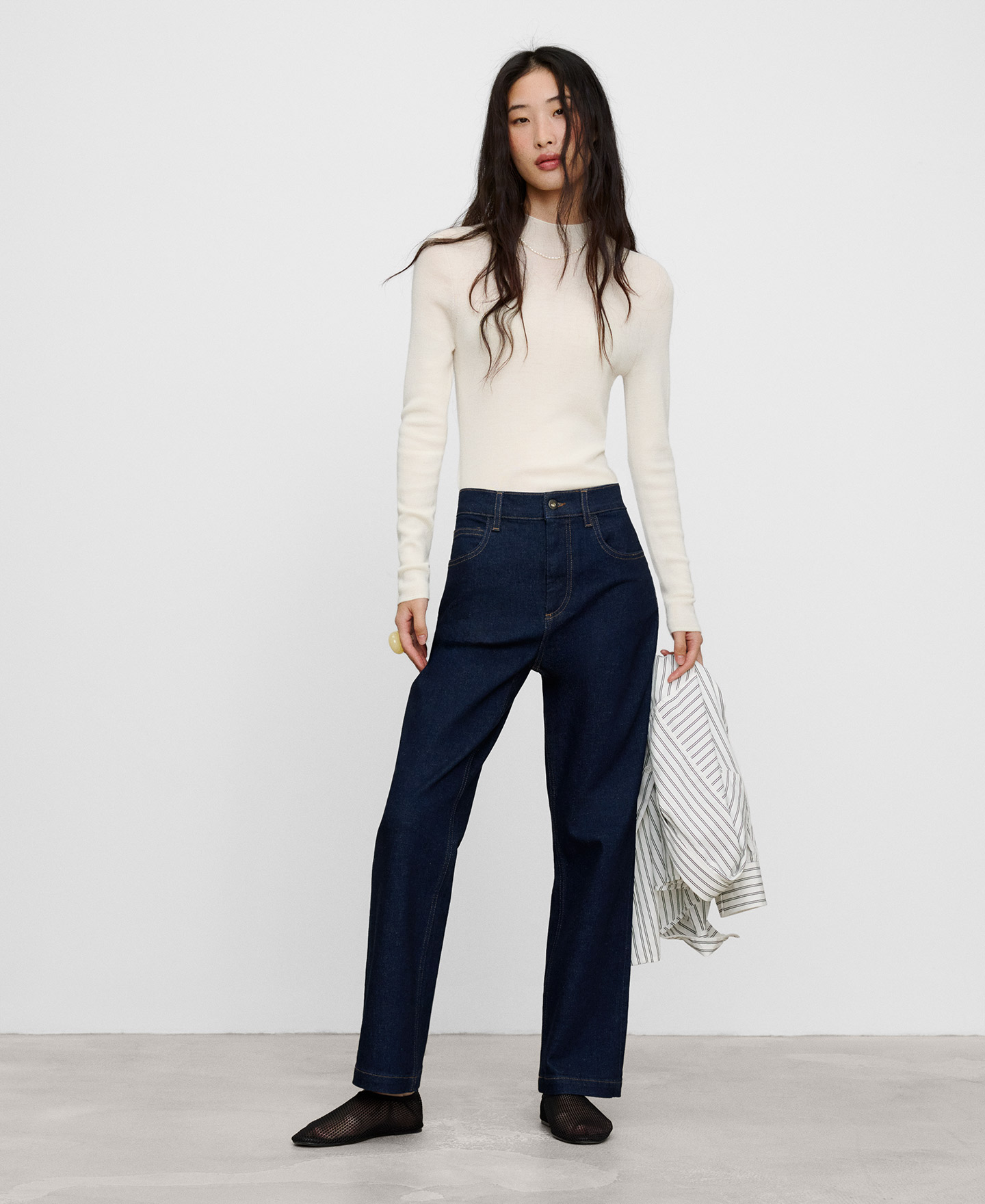 Comfort denim trousers image number 1